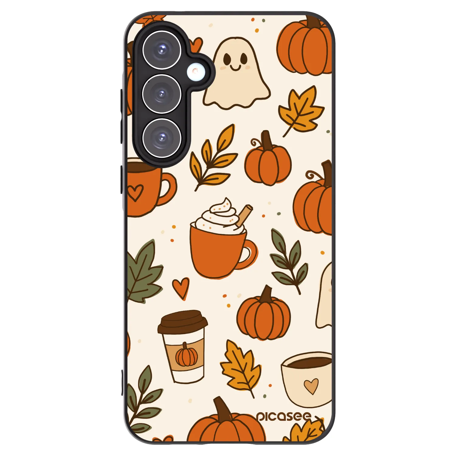 Picasee silikonowe czarne etui na Samsung Galaxy A55 5G A556B - Fall vibes