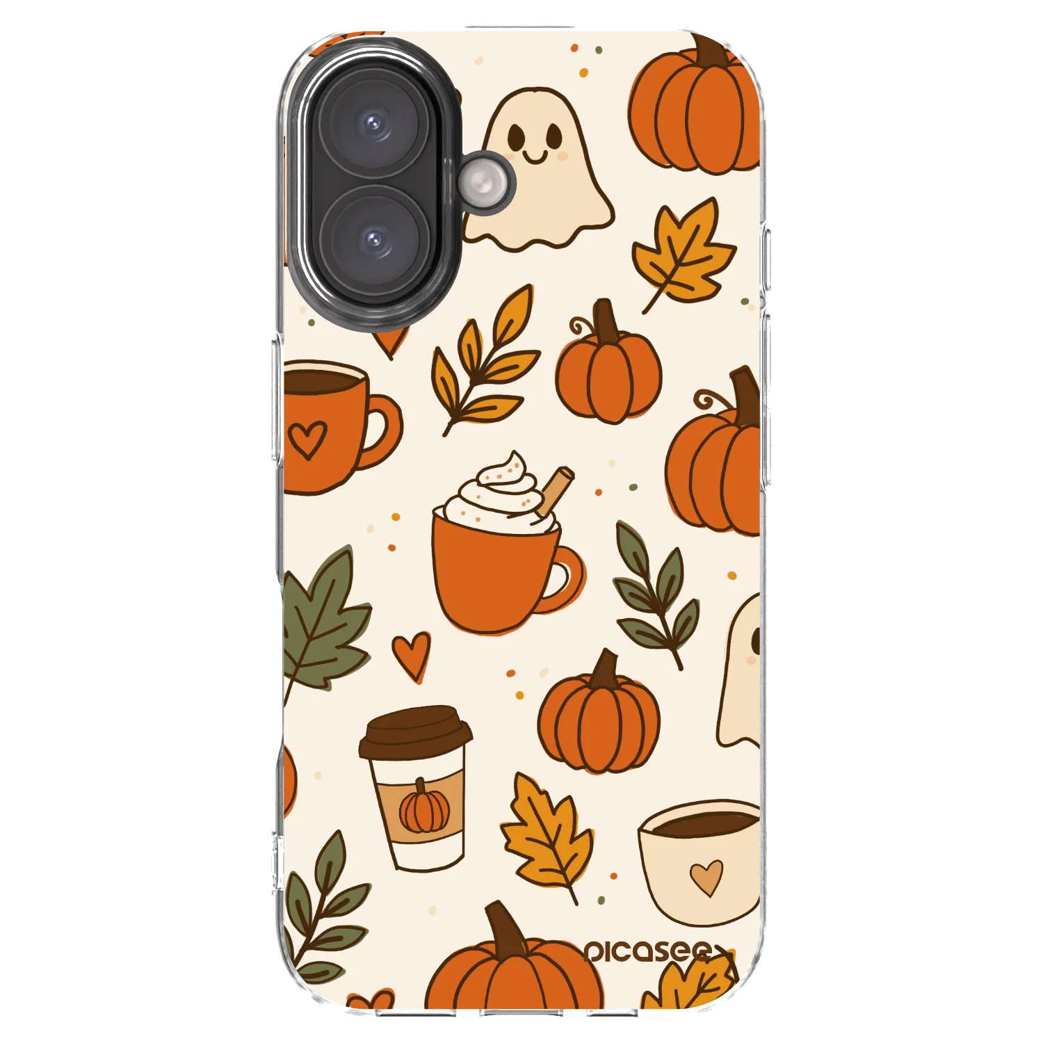 Picasee silikonowe przeźroczyste etui na Apple iPhone 16 - Fall vibes