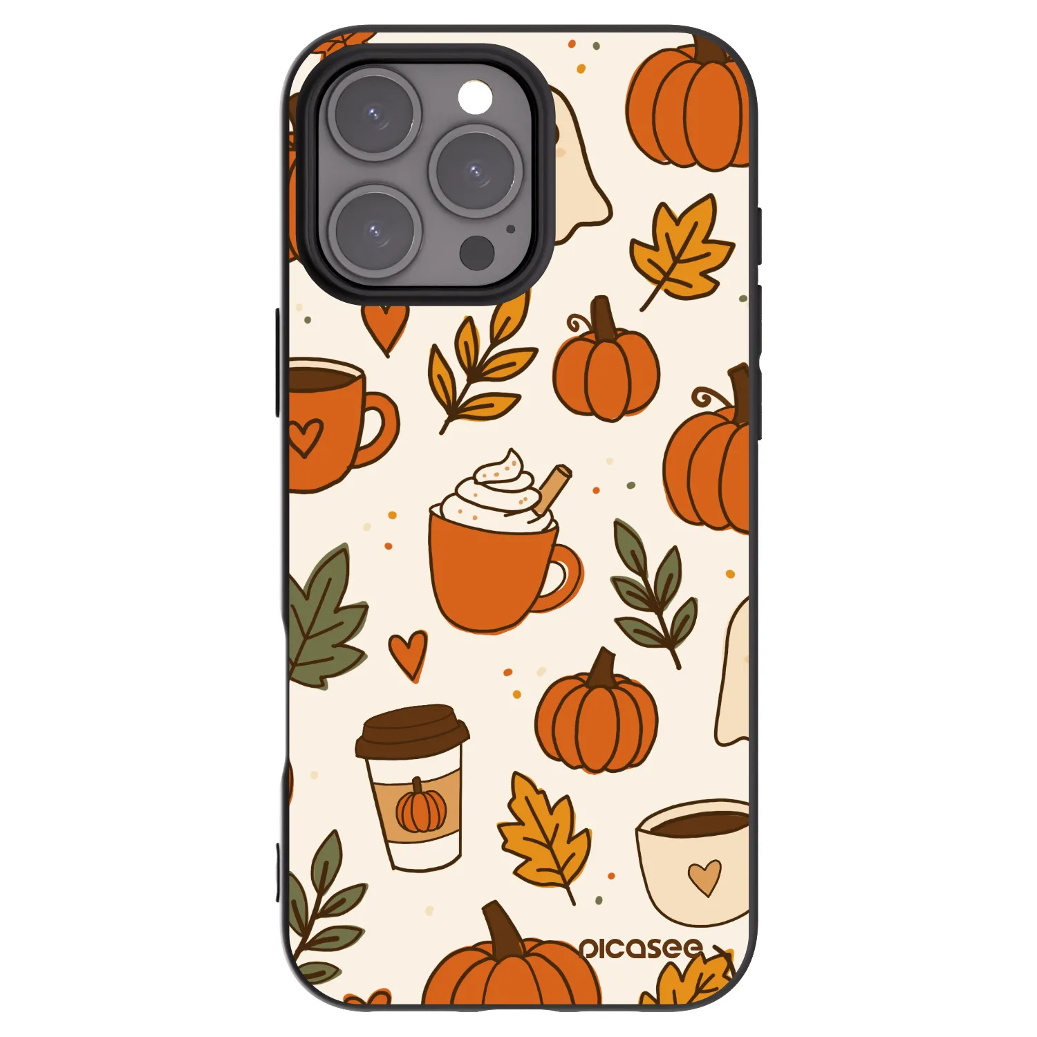 Picasee silikonowe czarne etui na Apple iPhone 16 Pro Max - Fall vibes