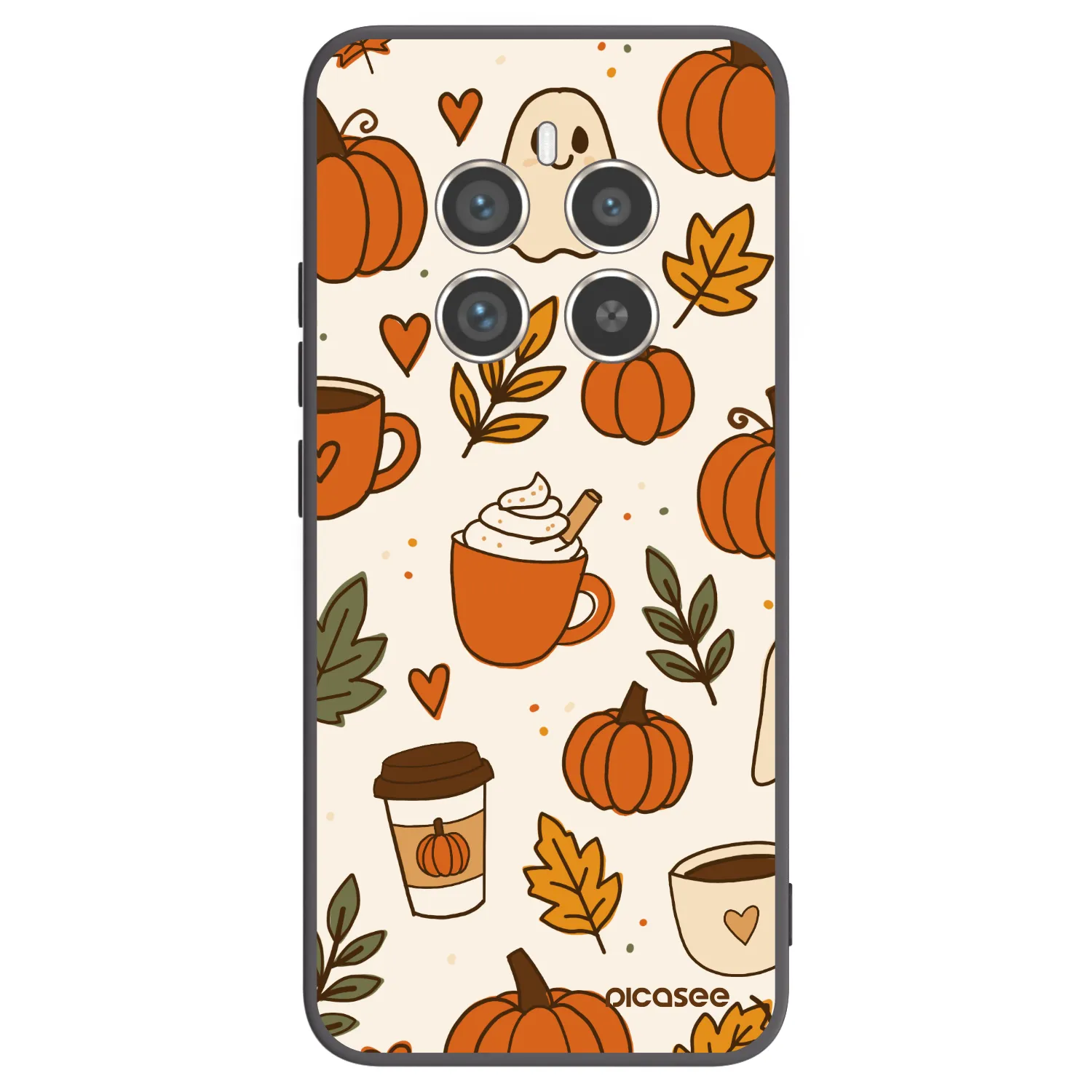 Picasee silikonowe czarne etui na Realme 12 Pro 5G - Fall vibes