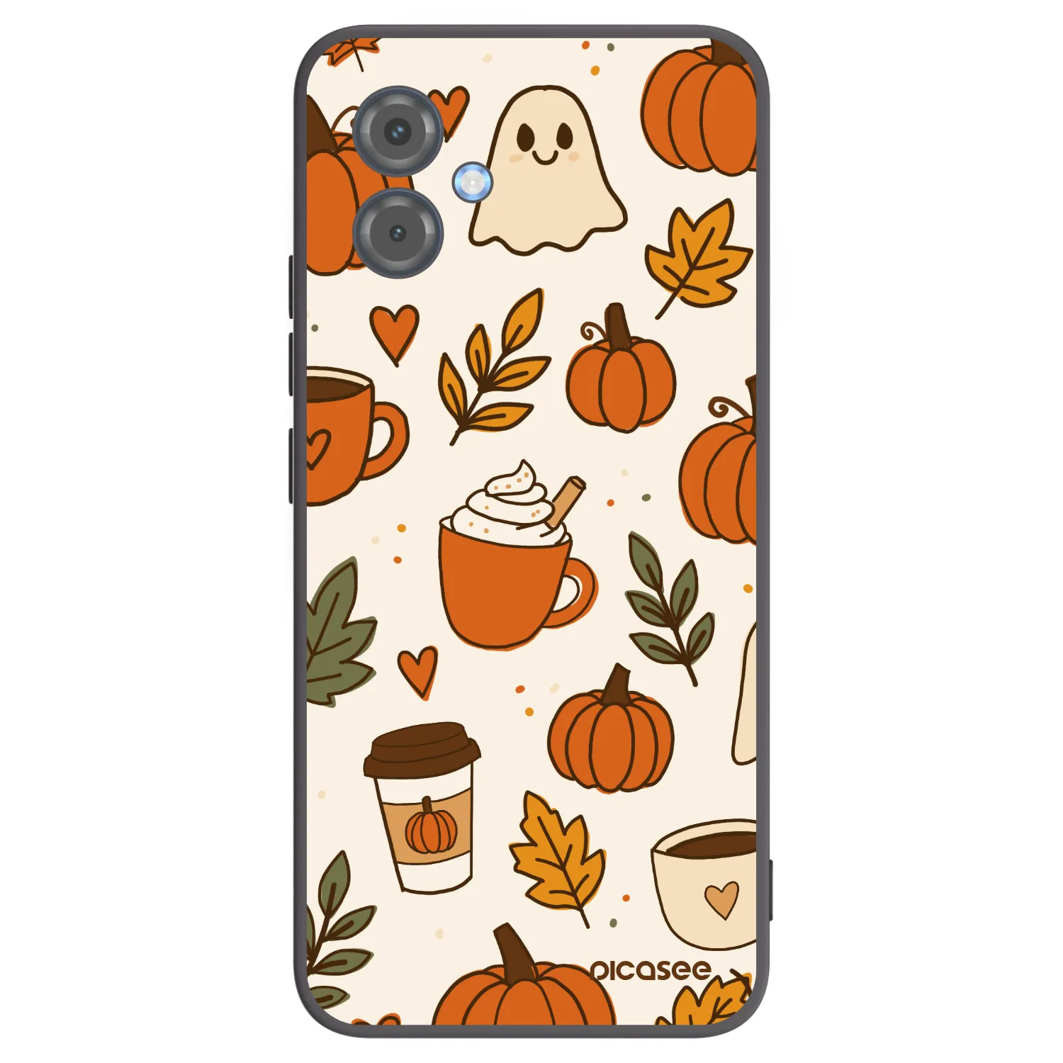Picasee silikonowe czarne etui na Motorola Moto G14 - Fall vibes