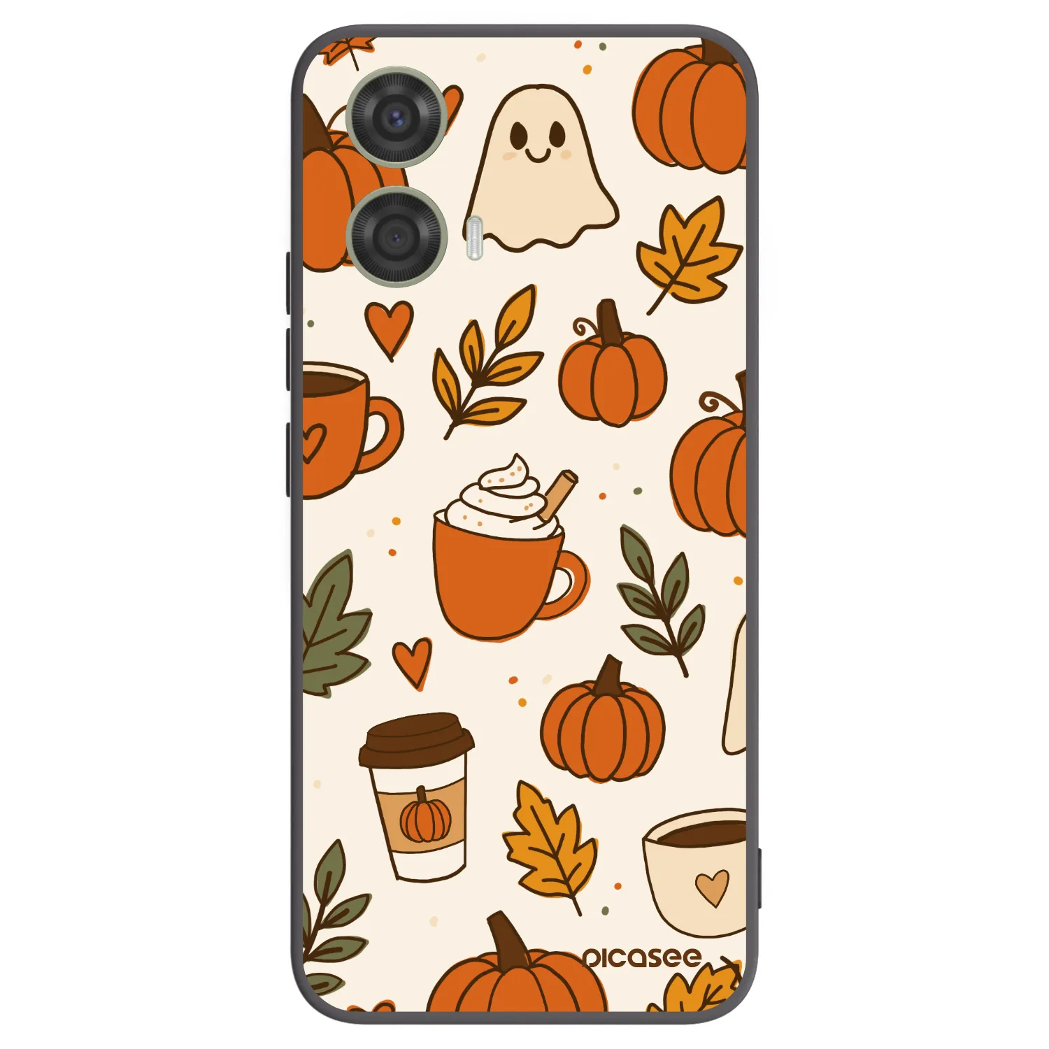Picasee silikonowe czarne etui na Motorola Moto G24 - Fall vibes