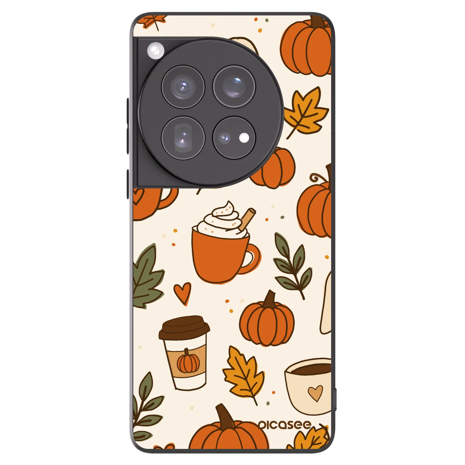 Picasee silikonowe czarne etui na OnePlus 12 5G - Fall vibes