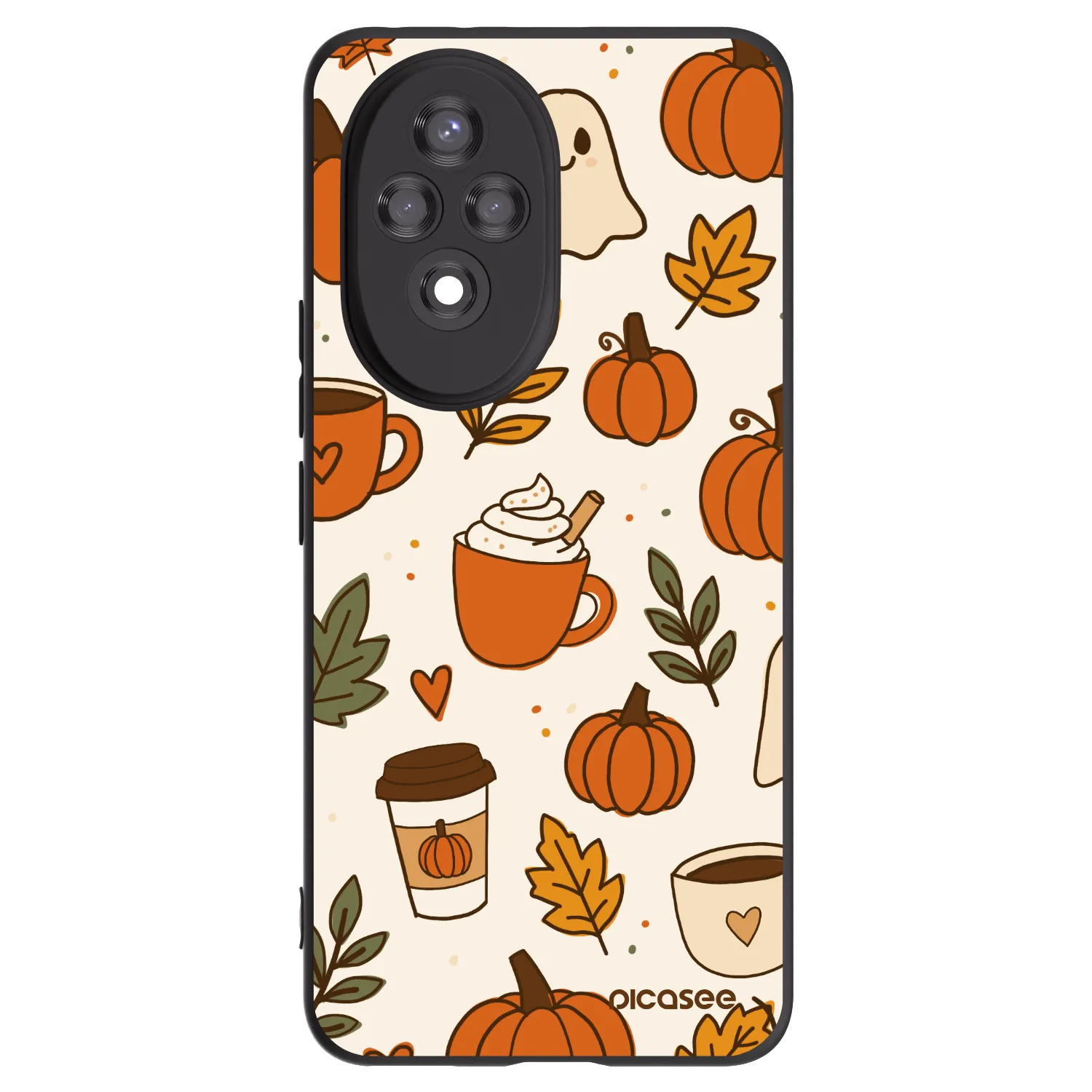 Picasee silikonowe czarne etui na Honor 200 Pro 5G - Fall vibes