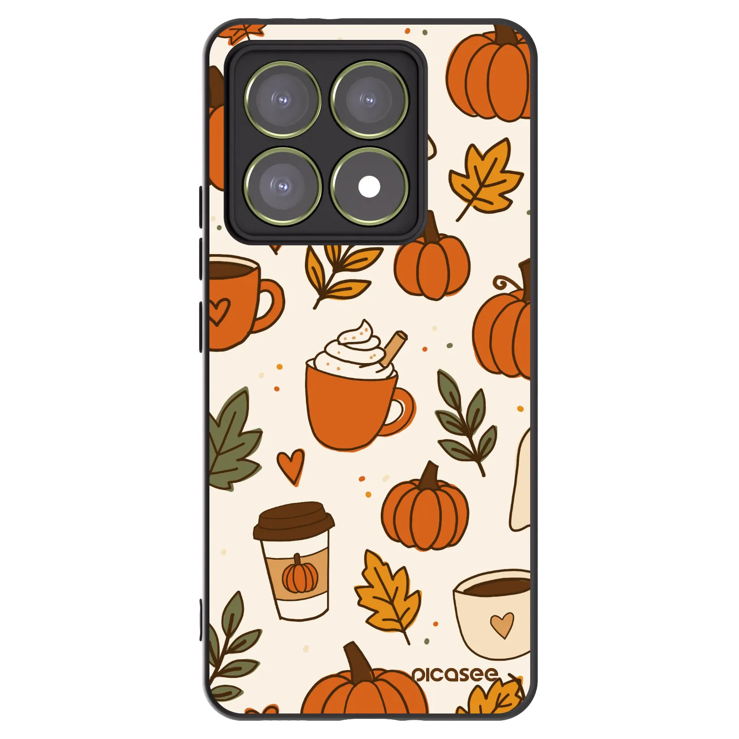 Picasee silikonowe czarne etui na Xiaomi 14T - Fall vibes