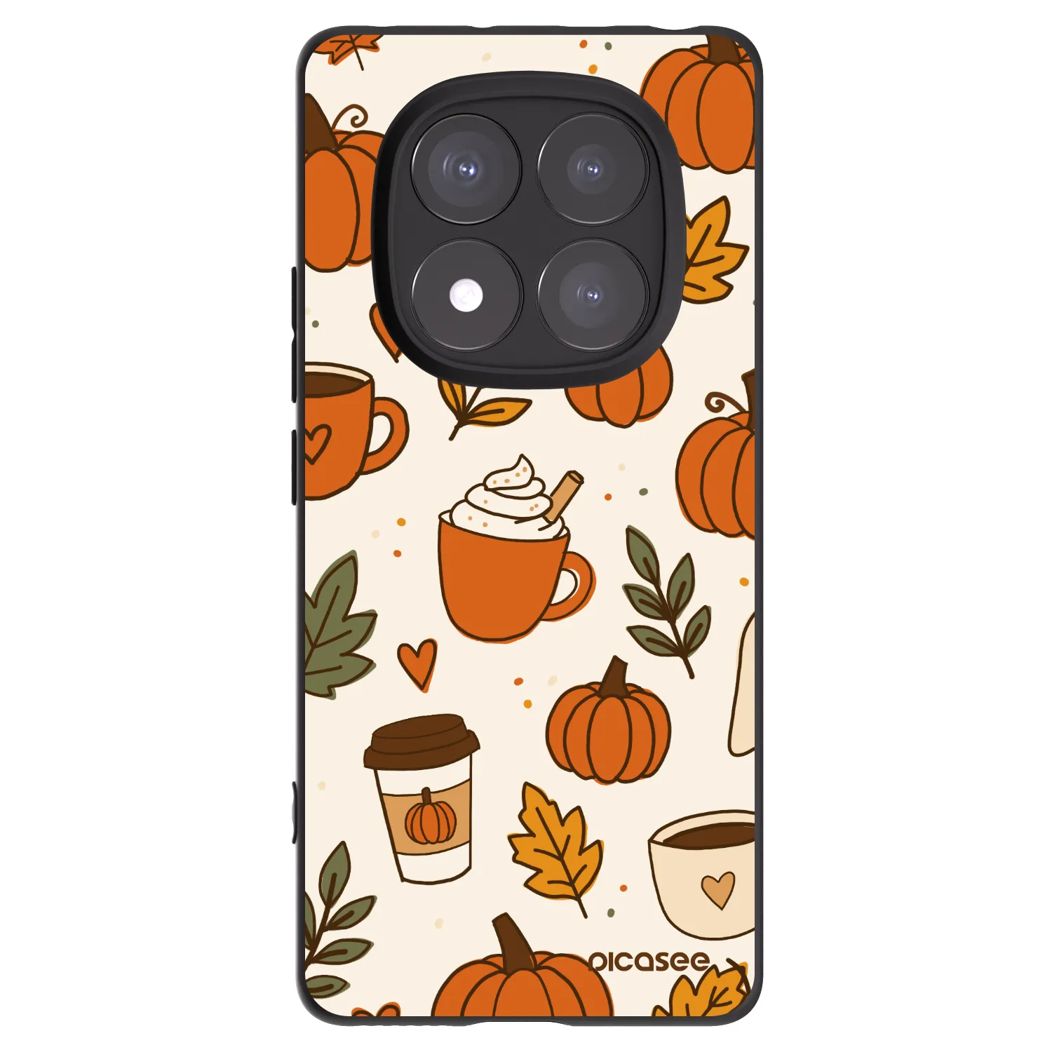 Picasee silikonowe czarne etui na Xiaomi Redmi Note 14 Pro+ 5G - Fall vibes
