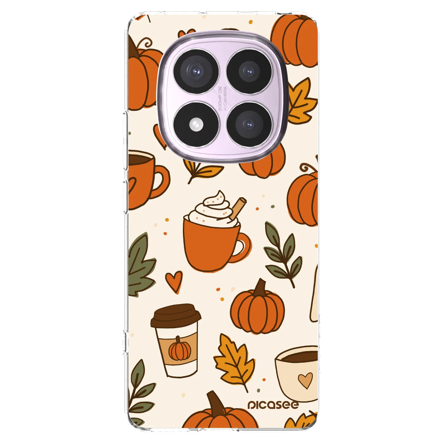 Picasee silikonowe przeźroczyste etui na Xiaomi Redmi Note 14 Pro 5G - Fall vibes