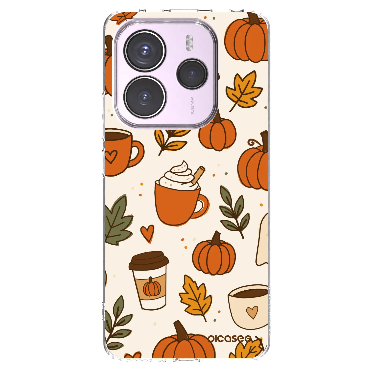 Picasee silikonowe przeźroczyste etui na Xiaomi Redmi Note 14 5G - Fall vibes