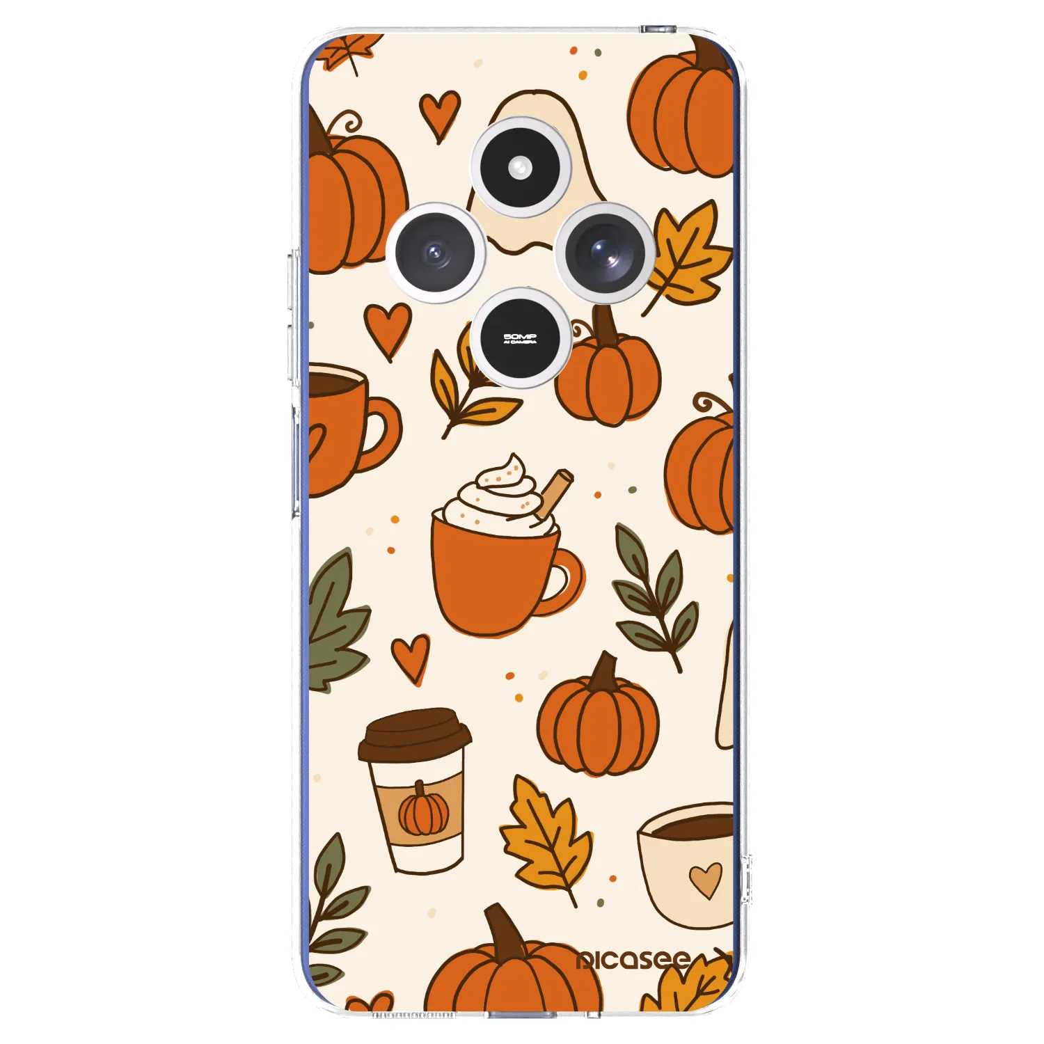 Picasee silikonowe przeźroczyste etui na Xiaomi Redmi 14C - Fall vibes