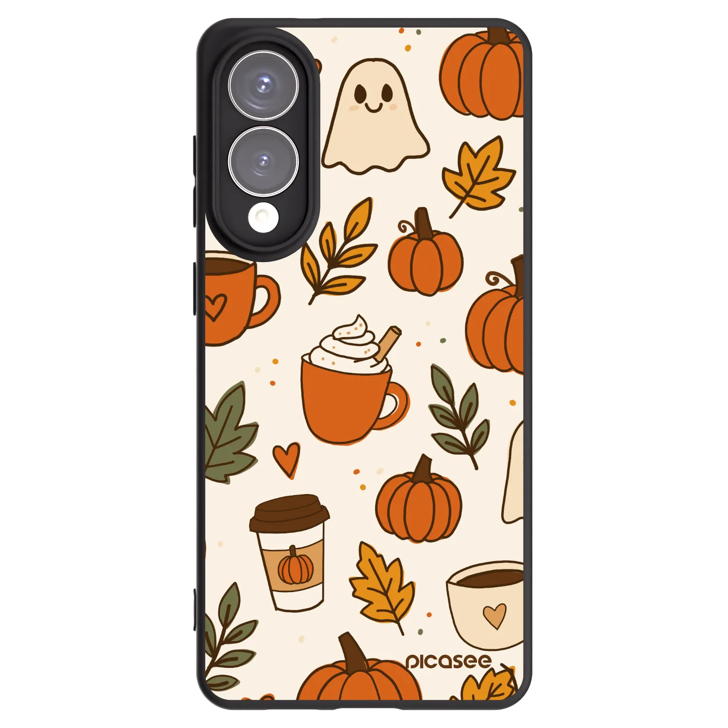 Picasee silikonowe czarne etui na Samsung Galaxy S25 Edge 5G - Fall vibes