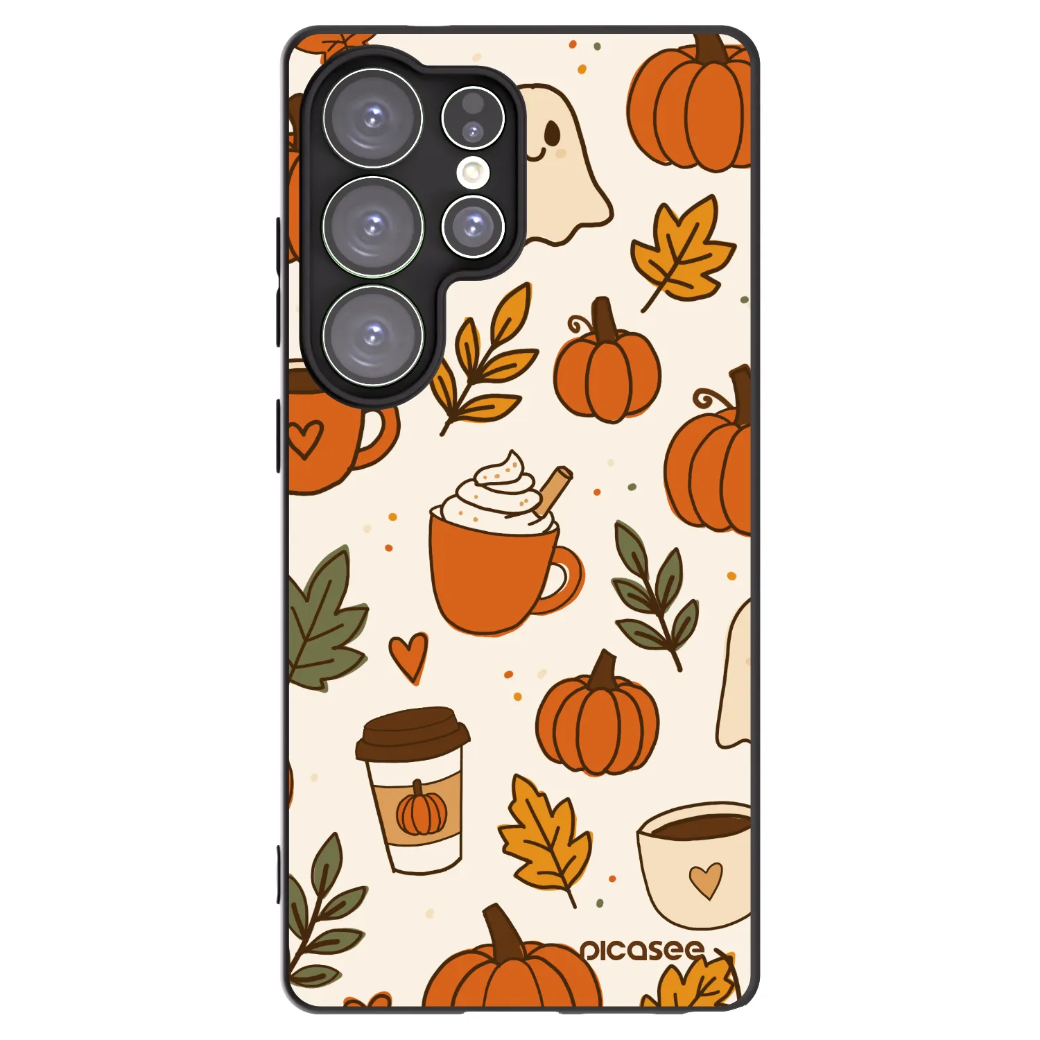 Picasee silikonowe czarne etui na Samsung Galaxy S25 Ultra 5G - Fall vibes