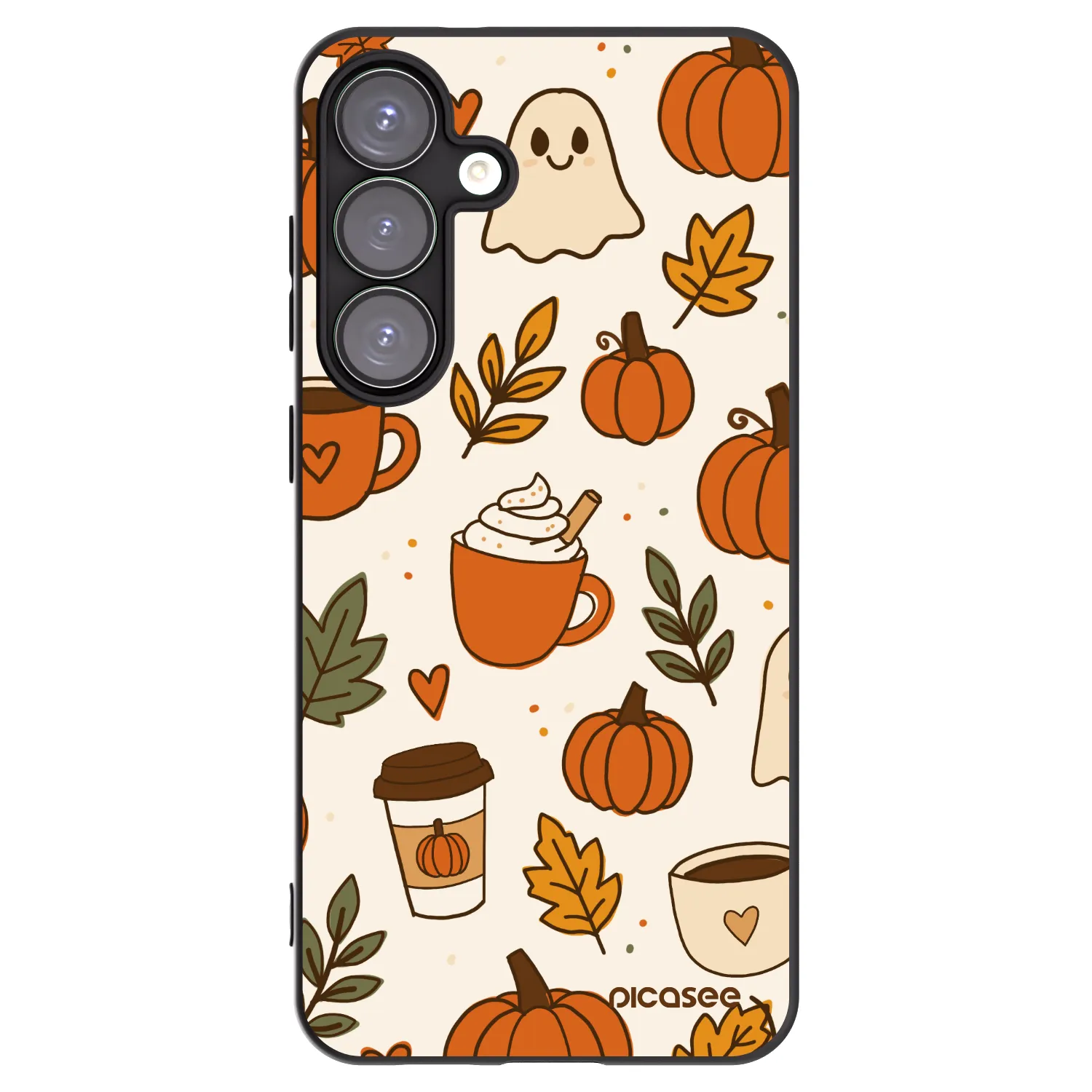Picasee silikonowe czarne etui na Samsung Galaxy S25+ 5G - Fall vibes