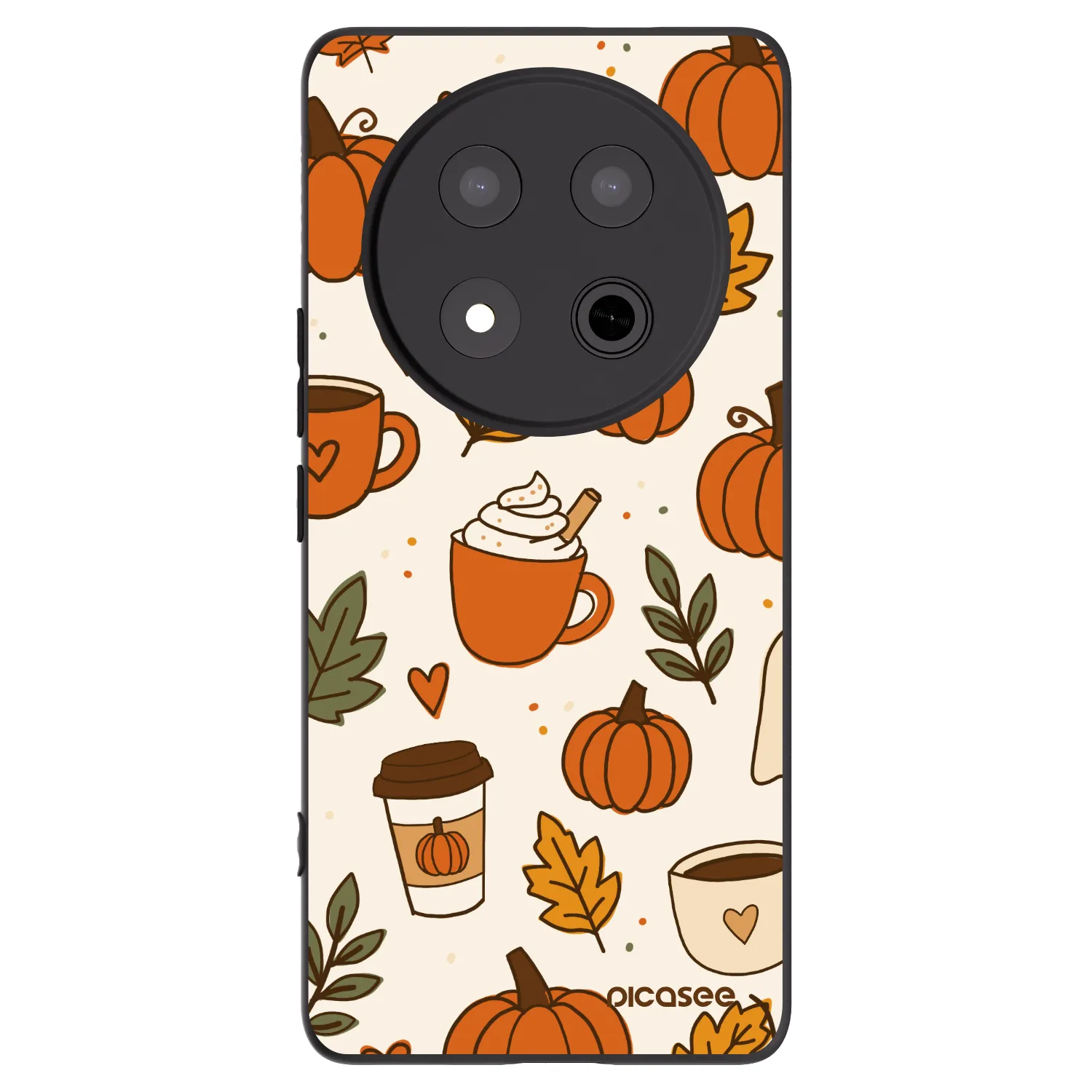 Picasee silikonowe czarne etui na Honor Magic7 Lite 5G - Fall vibes