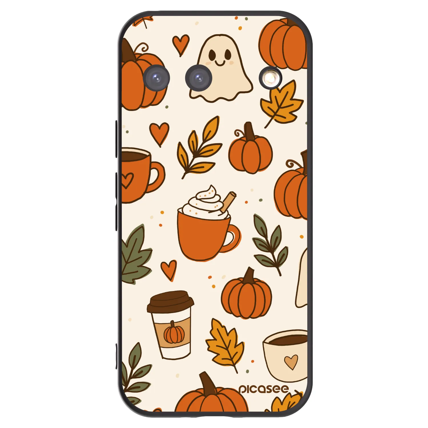 Picasee silikonowe czarne etui na Google Pixel 9 - Fall vibes