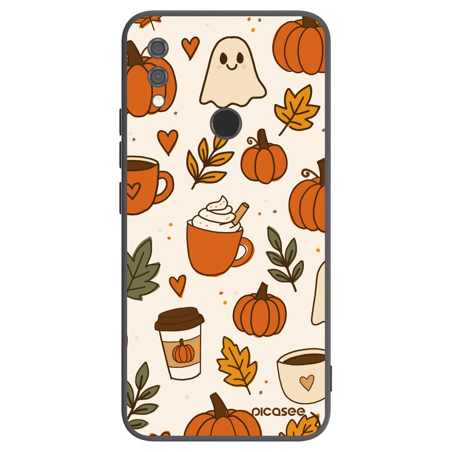Picasee silikonowe czarne etui na Xiaomi Redmi Note 7 - Fall vibes