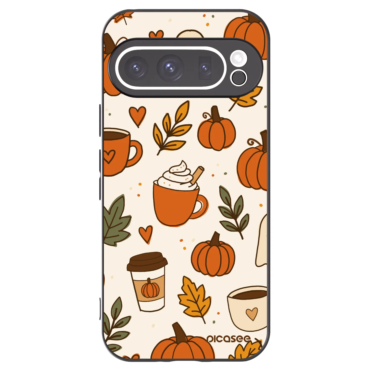 Picasee silikonowe czarne etui na Google Pixel 9 Pro - Fall vibes