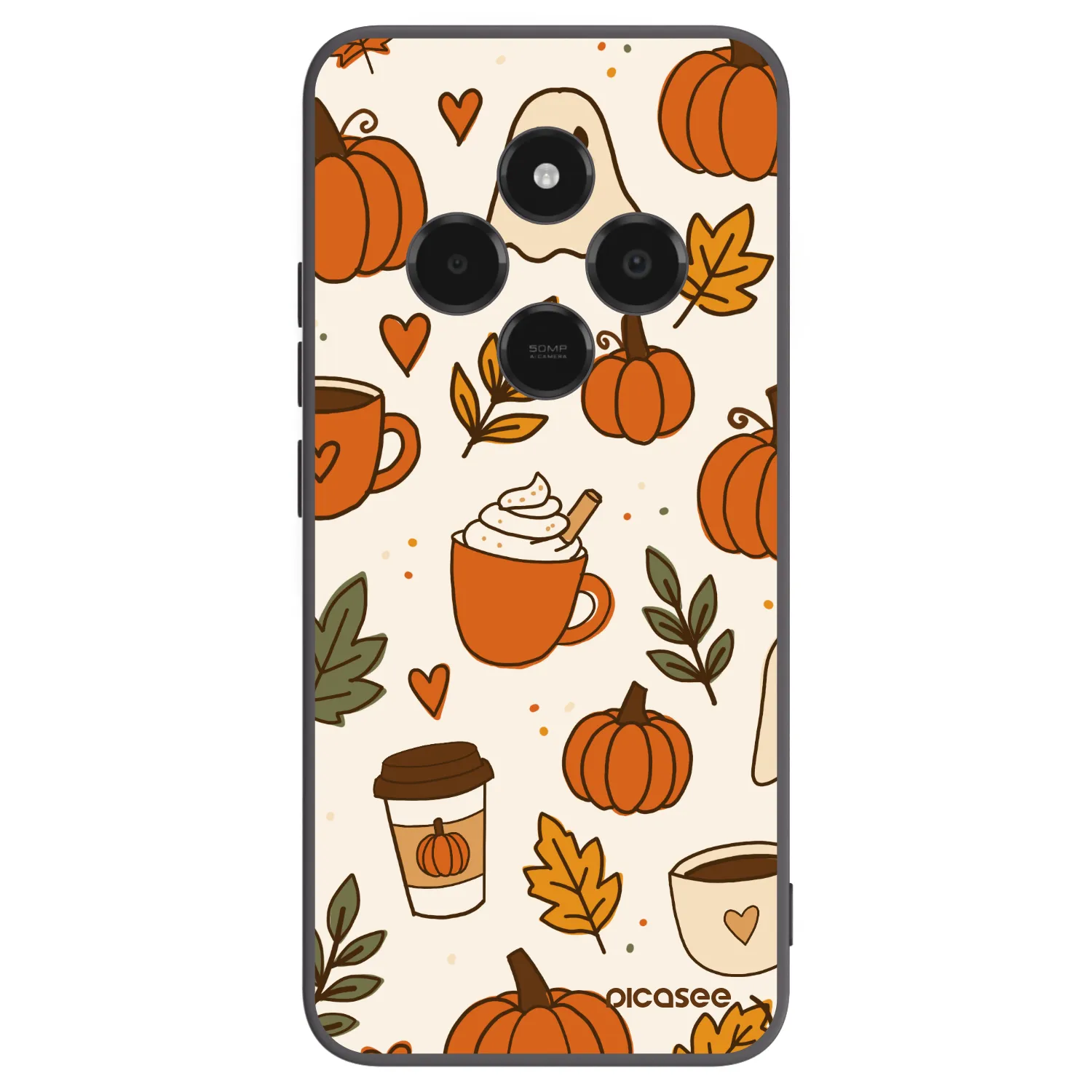 Picasee silikonowe czarne etui na Xiaomi Poco C75 - Fall vibes
