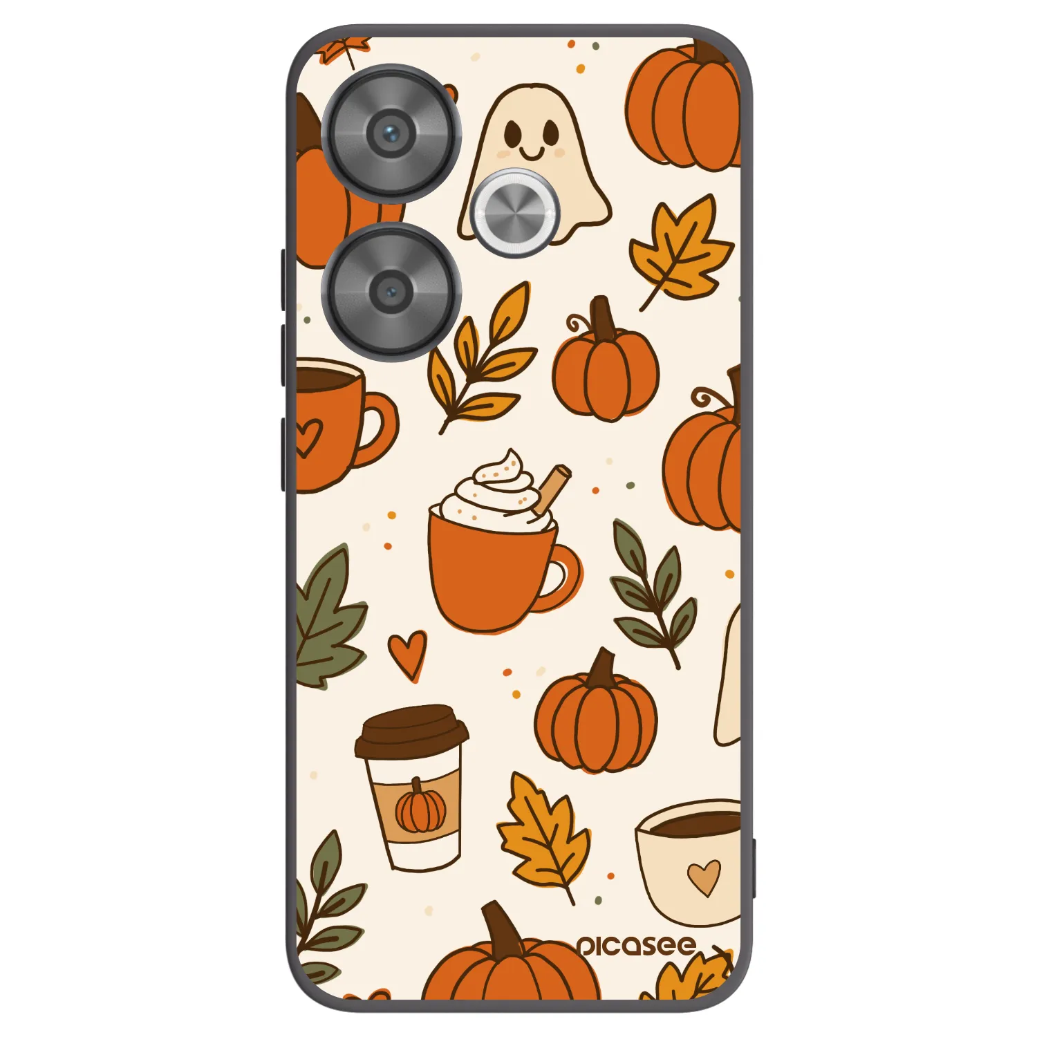 Picasee silikonowe czarne etui na Xiaomi Poco F6 - Fall vibes