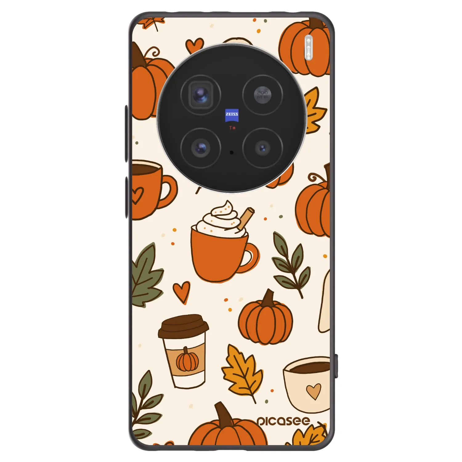 Picasee silikonowe czarne etui na Vivo X200 Pro - Fall vibes