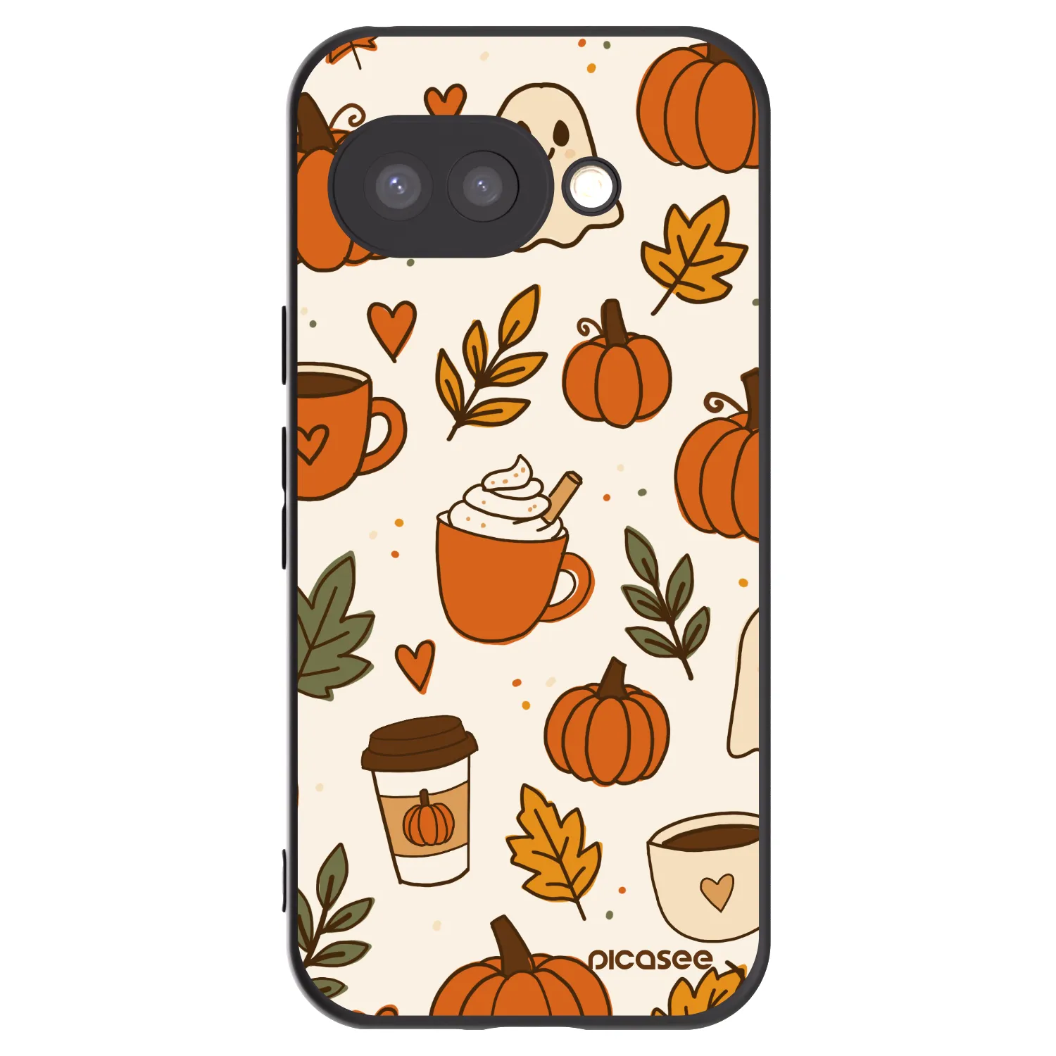 Picasee silikonowe czarne etui na Google Pixel 9a - Fall vibes