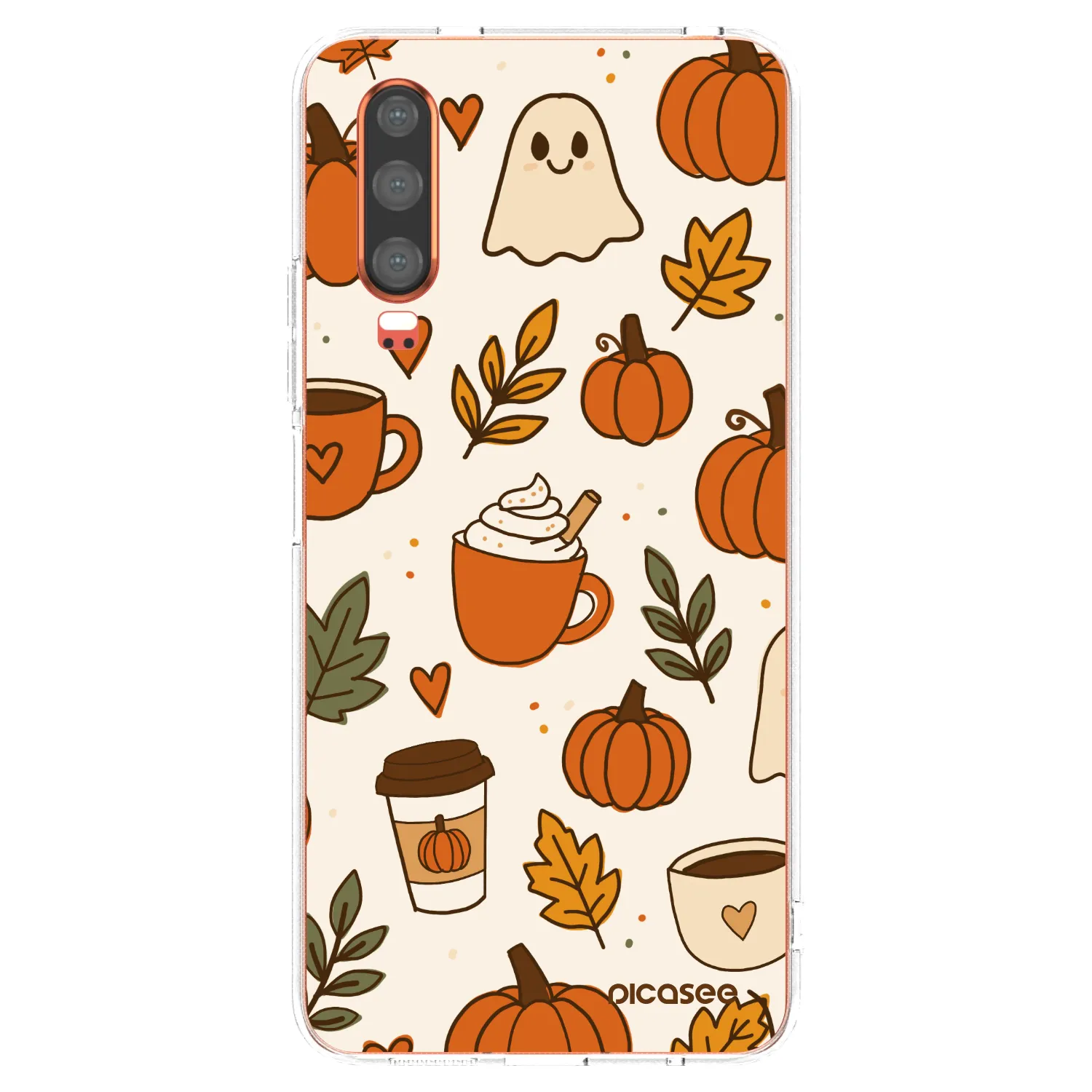Picasee silikonowe przeźroczyste etui na Huawei P30 - Fall vibes