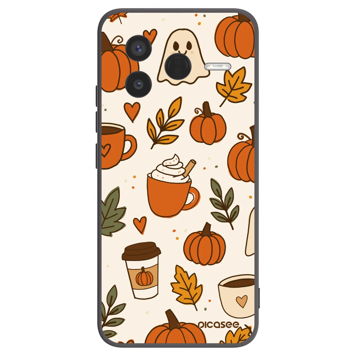 Picasee silikonowe czarne etui na Xiaomi Poco F7 Pro 5G - Fall vibes