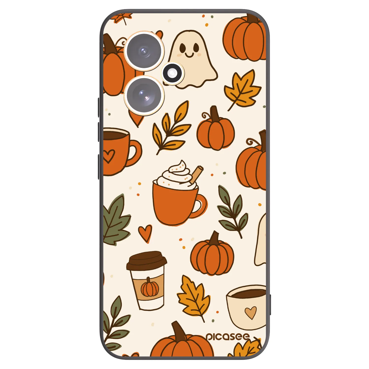 Picasee silikonowe czarne etui na Honor 400 5G - Fall vibes