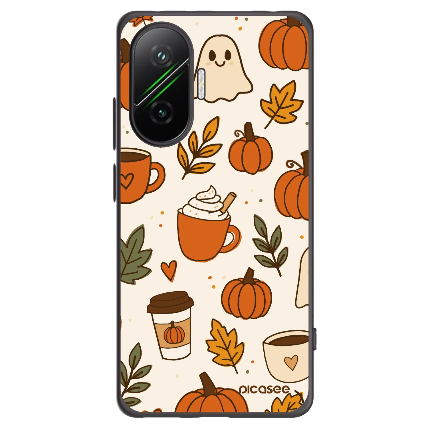 Picasee silikonowe czarne etui na Xiaomi Poco F7 5G - Fall vibes