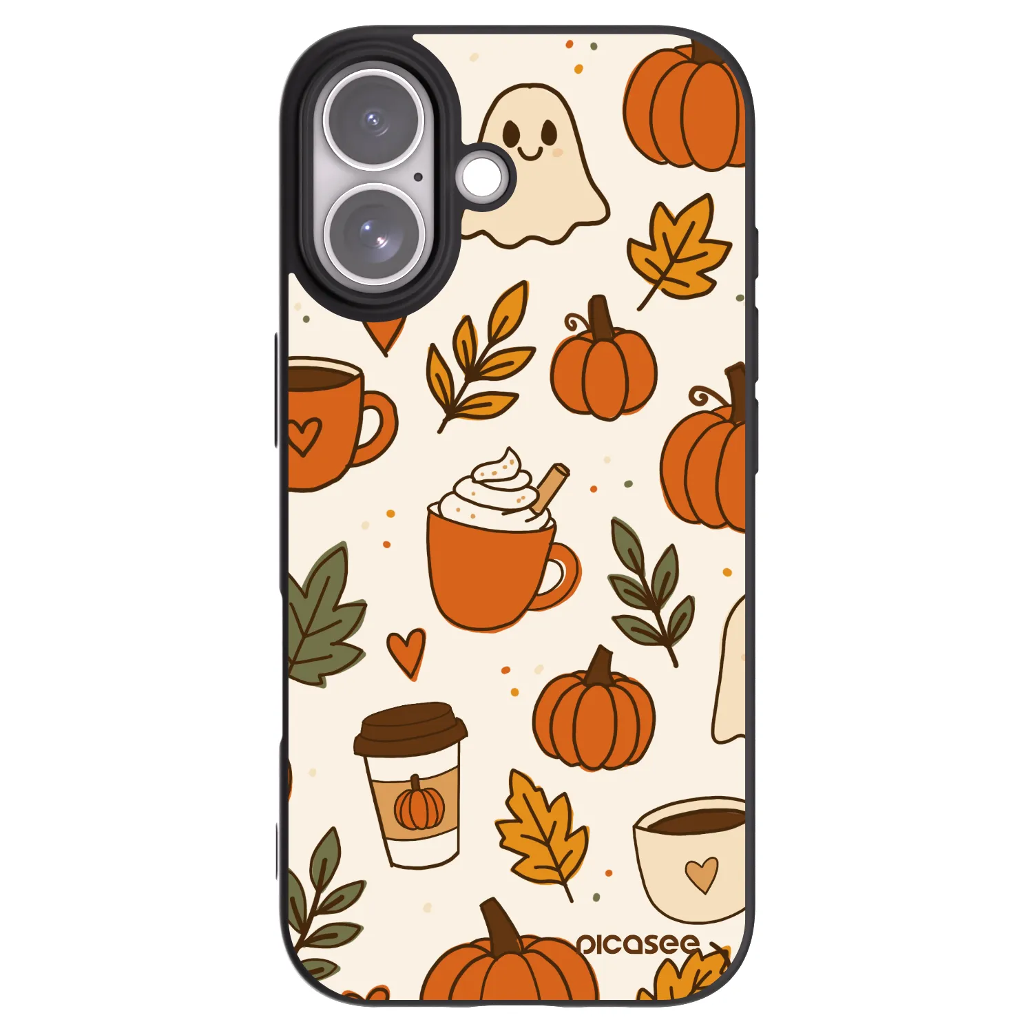 Picasee silikonowe czarne etui na Apple iPhone 17 - Fall vibes