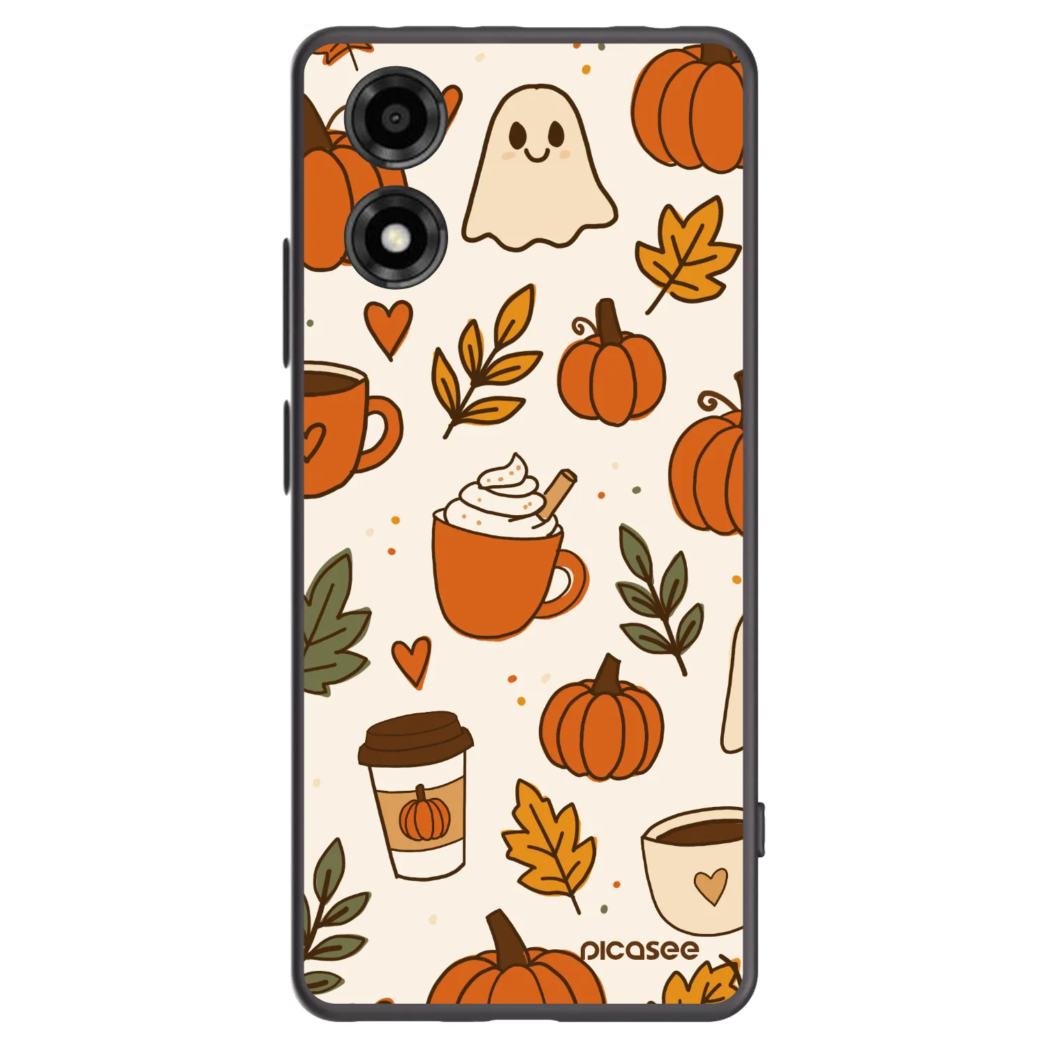 Picasee silikonowe czarne etui na Motorola Moto E14 - Fall vibes