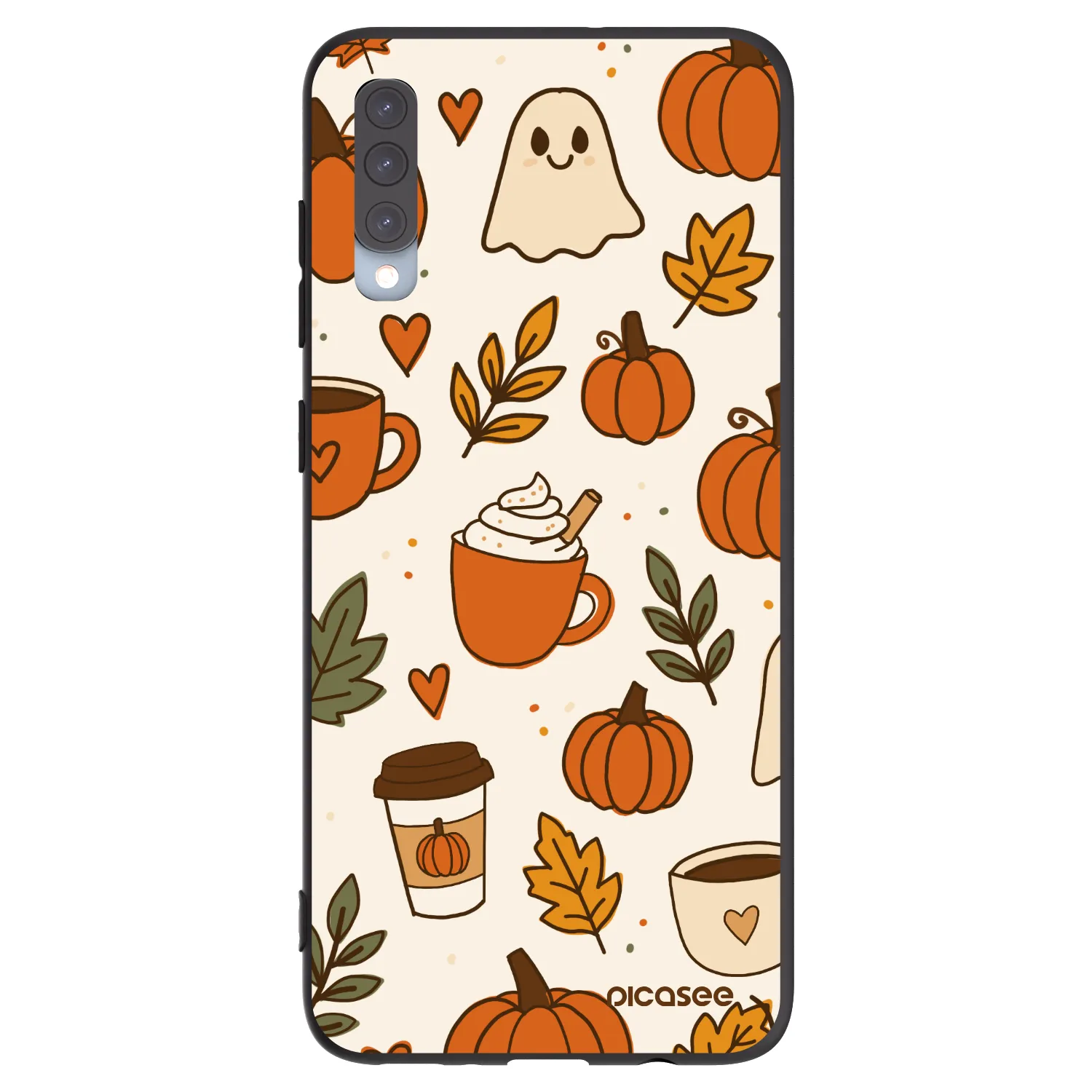 Picasee silikonowe czarne etui na Samsung Galaxy A70 A705F - Fall vibes
