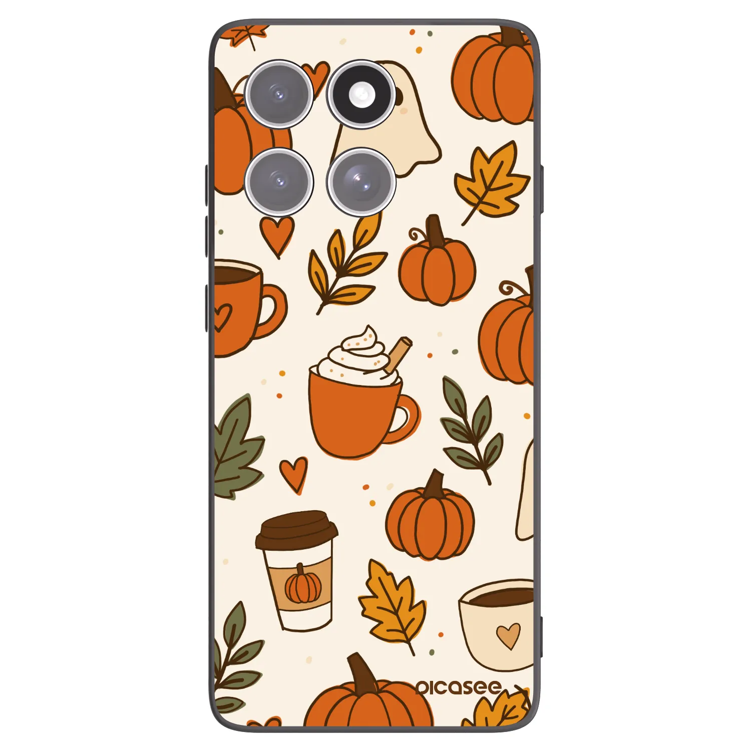 Picasee silikonowe czarne etui na Motorola Edge 60 Pro - Fall vibes
