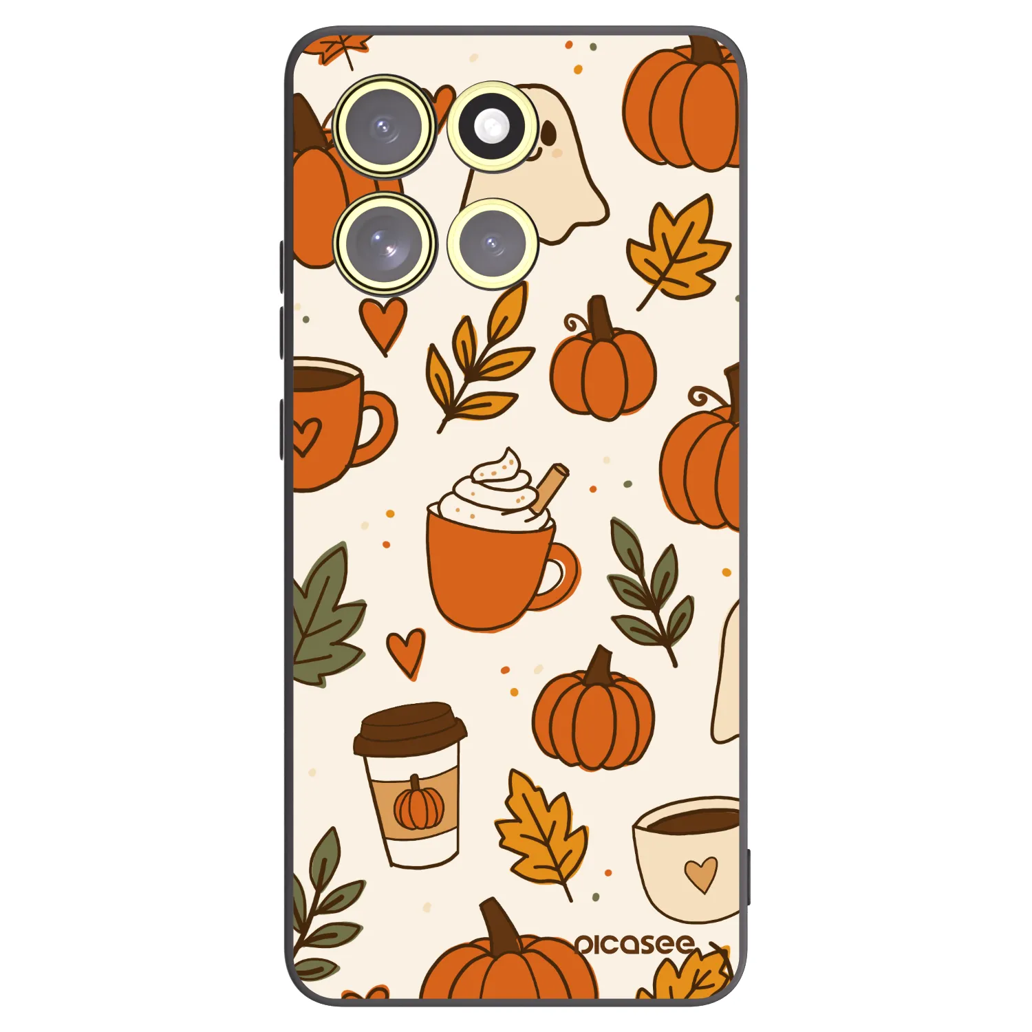 Picasee silikonowe czarne etui na Motorola Moto G86 5G - Fall vibes