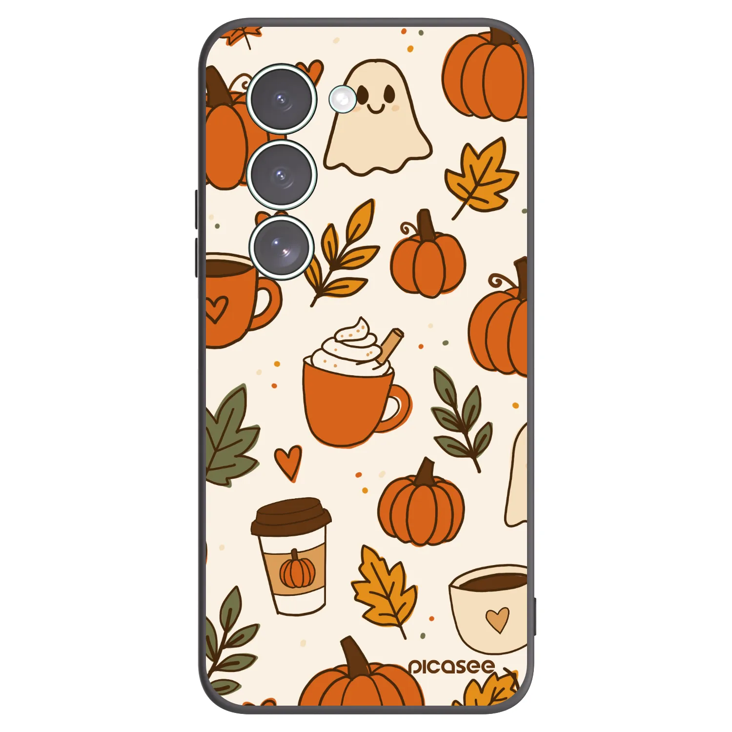Picasee silikonowe czarne etui na Xiaomi Redmi 15 5G - Fall vibes