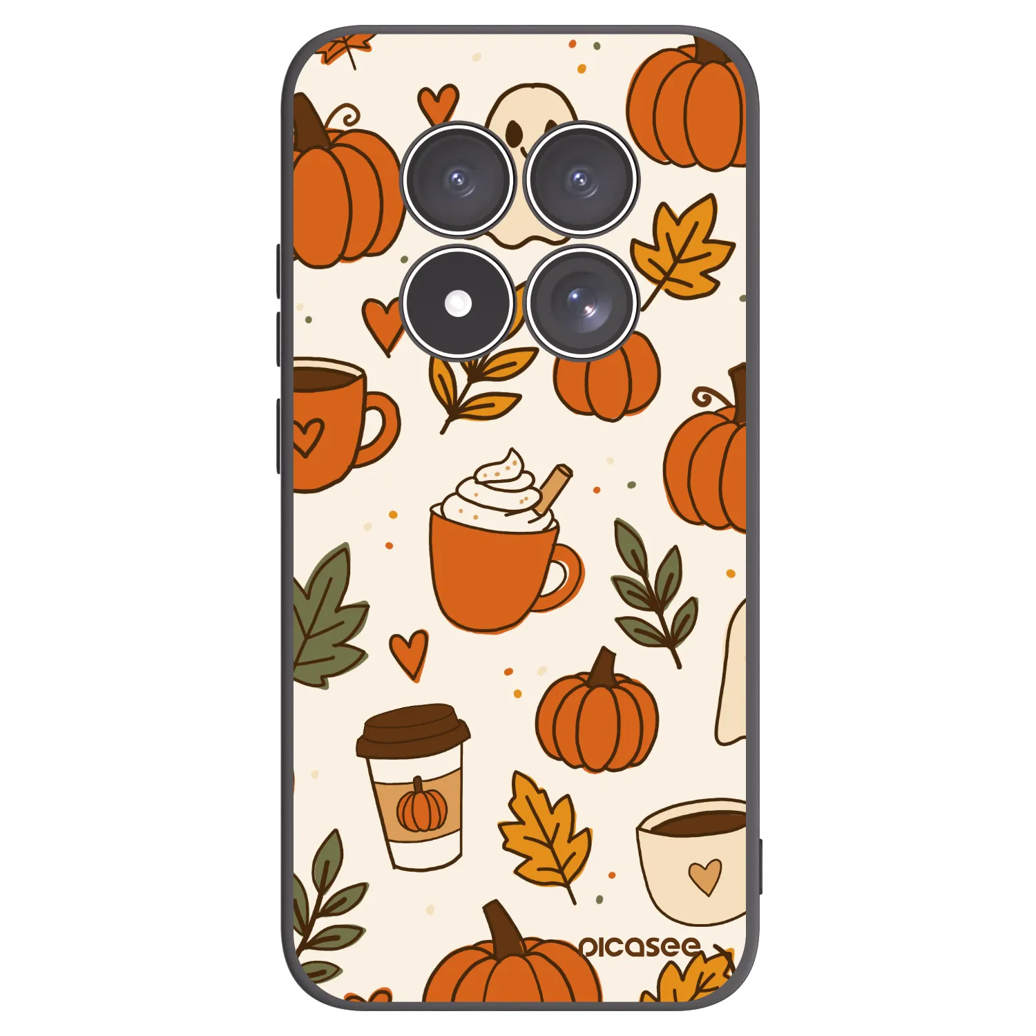 Picasee silikonowe czarne etui na Xiaomi Redmi Note 15 Pro 4G - Fall vibes