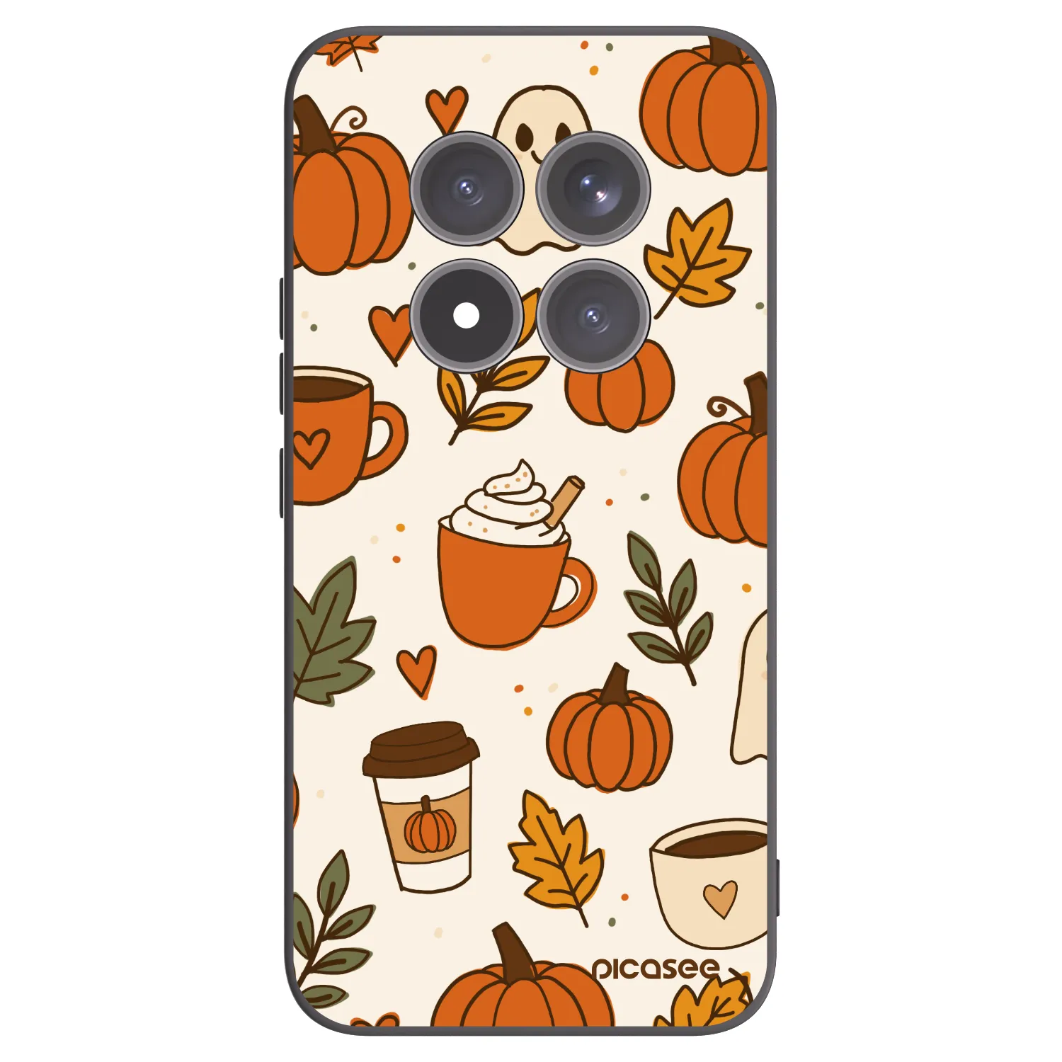 Picasee silikonowe czarne etui na Xiaomi Redmi Note 15 Pro+ - Fall vibes