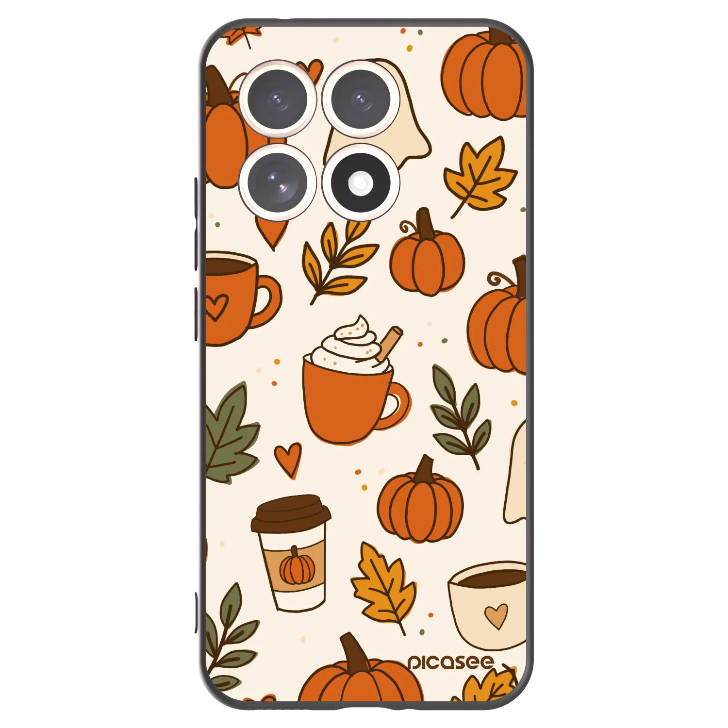 Picasee silikonowe czarne etui na Xiaomi 15T - Fall vibes