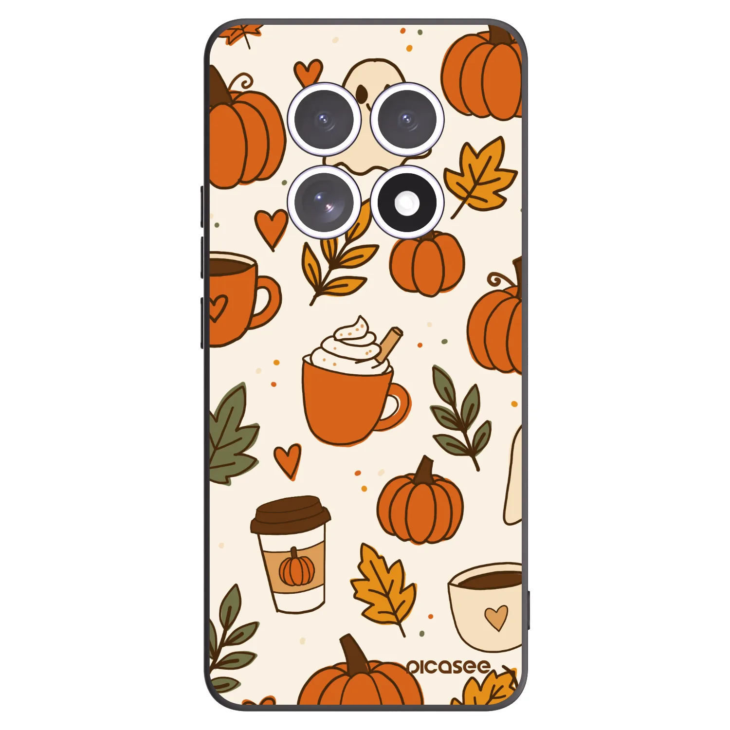 Picasee silikonowe czarne etui na Xiaomi Redmi Note 15 4G - Fall vibes