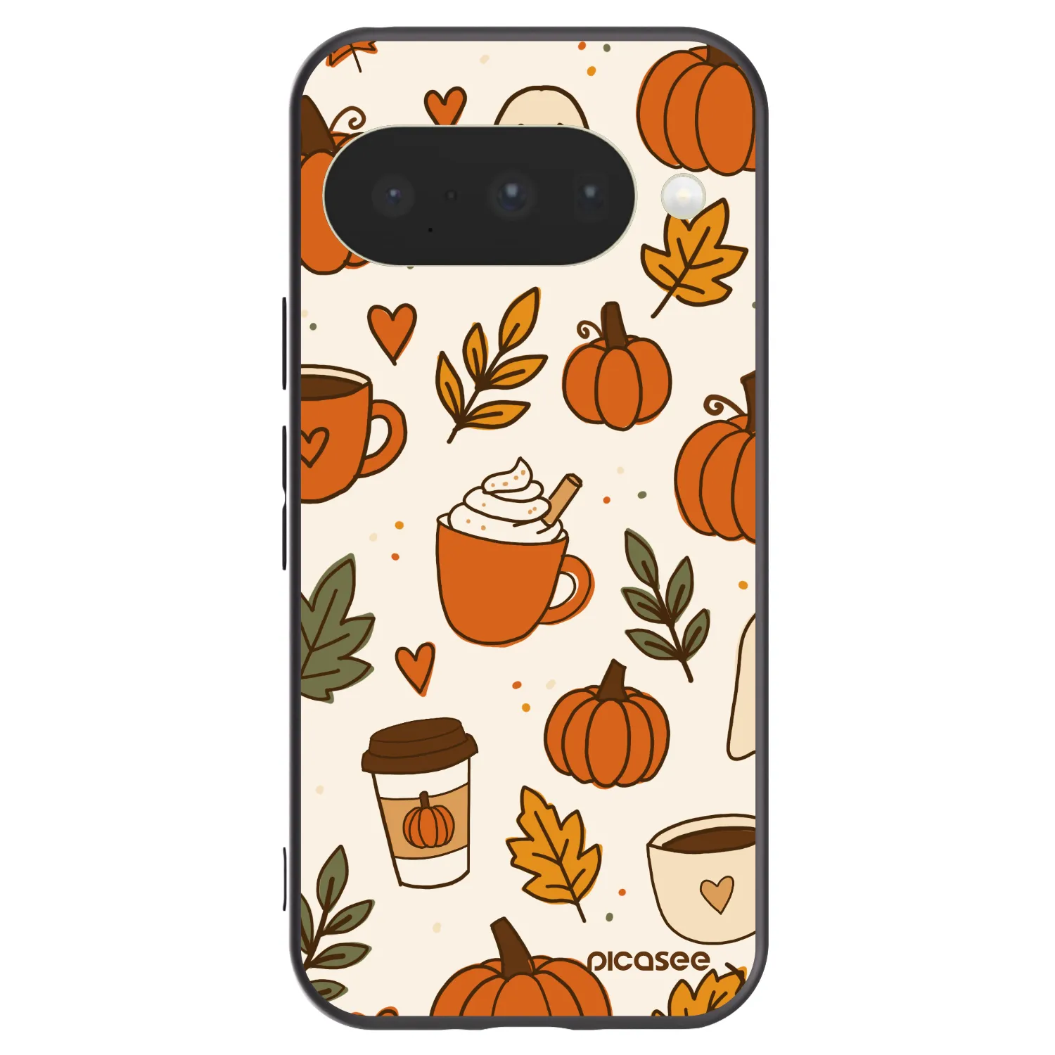 Picasee silikonowe czarne etui na Google Pixel 10 - Fall vibes