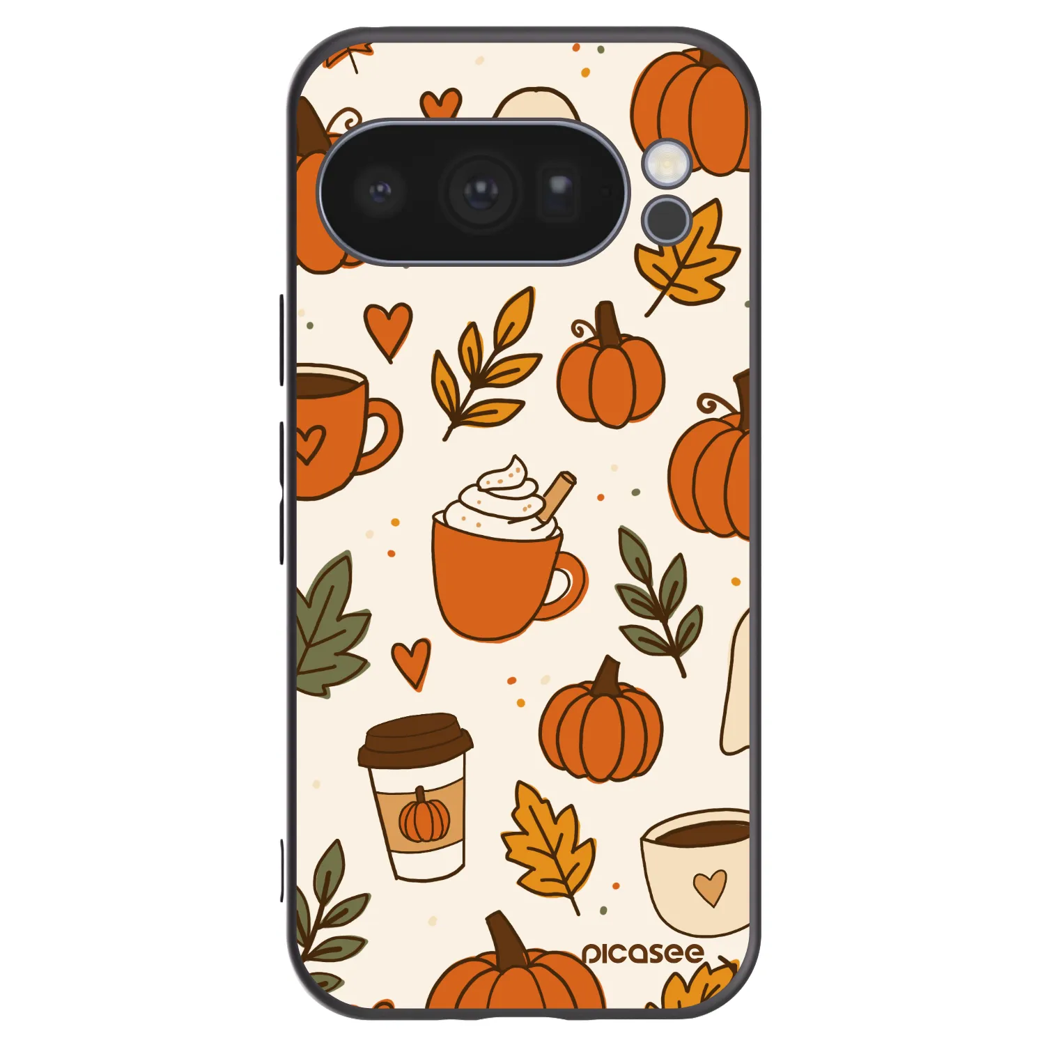 Picasee silikonowe czarne etui na Google Pixel 10 Pro - Fall vibes