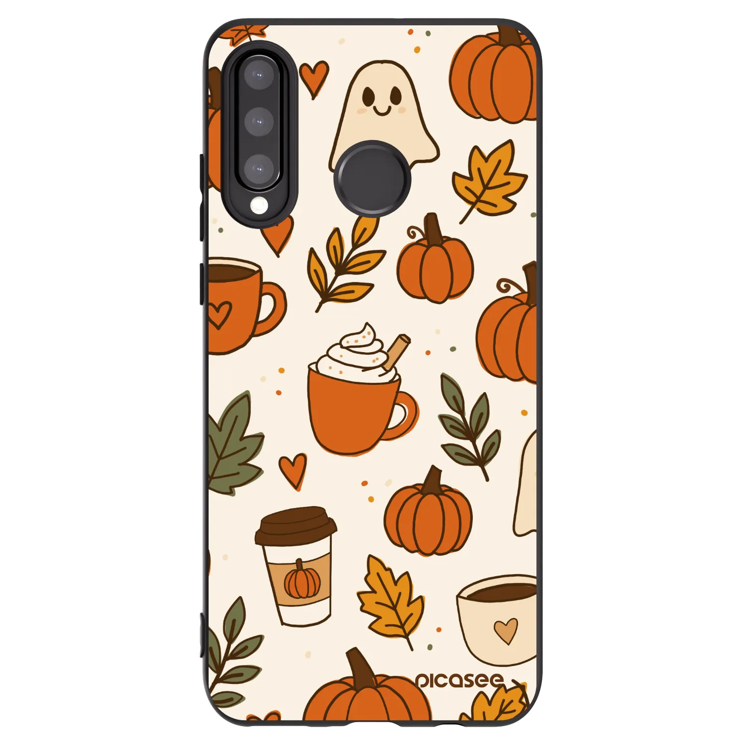 Picasee silikonowe czarne etui na Huawei P30 Lite - Fall vibes