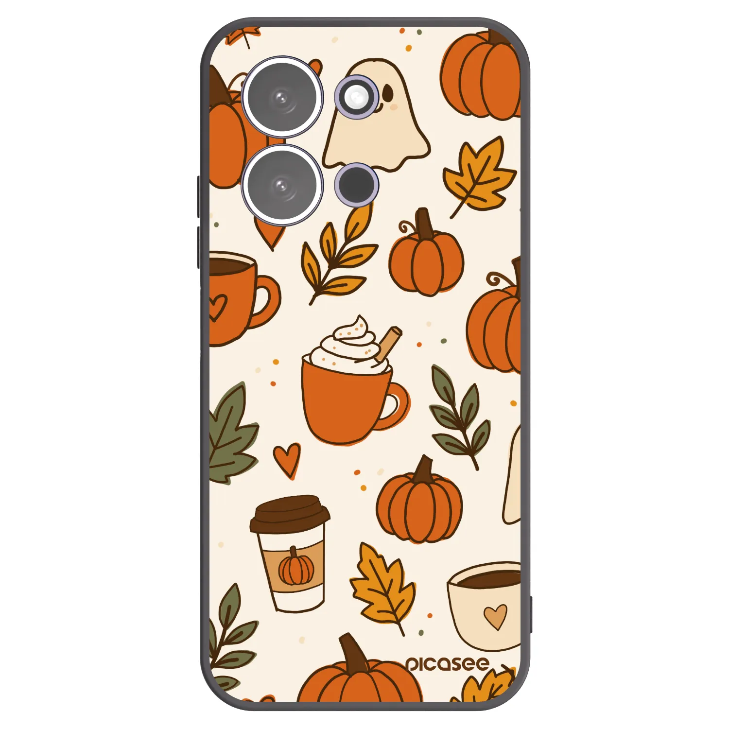 Picasee silikonowe czarne etui na Xiaomi Redmi 15C 5G - Fall vibes