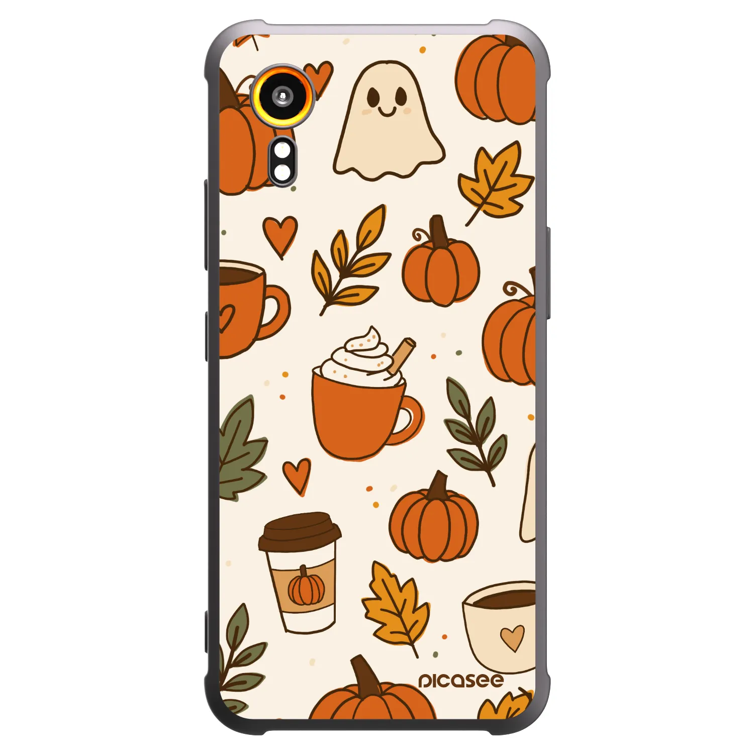 Picasee silikonowe czarne etui na Samsung Galaxy XCover 7 - Fall vibes