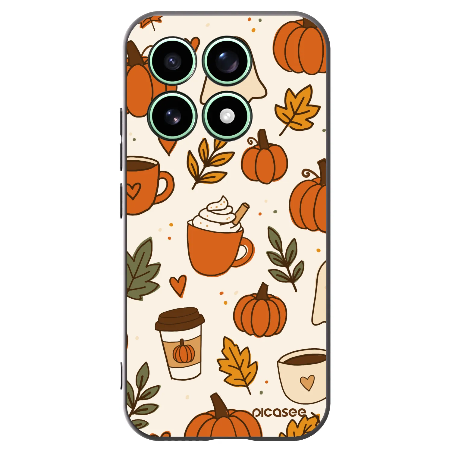 Picasee silikonowe czarne etui na Xiaomi 17 - Fall vibes