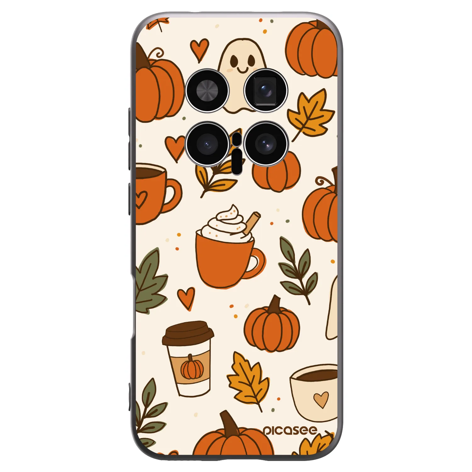 Picasee silikonowe czarne etui na Honor Magic8 Pro 5G - Fall vibes