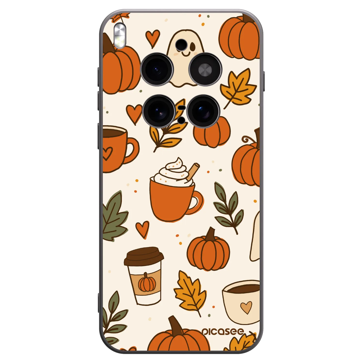 Picasee silikonowe czarne etui na Vivo X300 Pro - Fall vibes