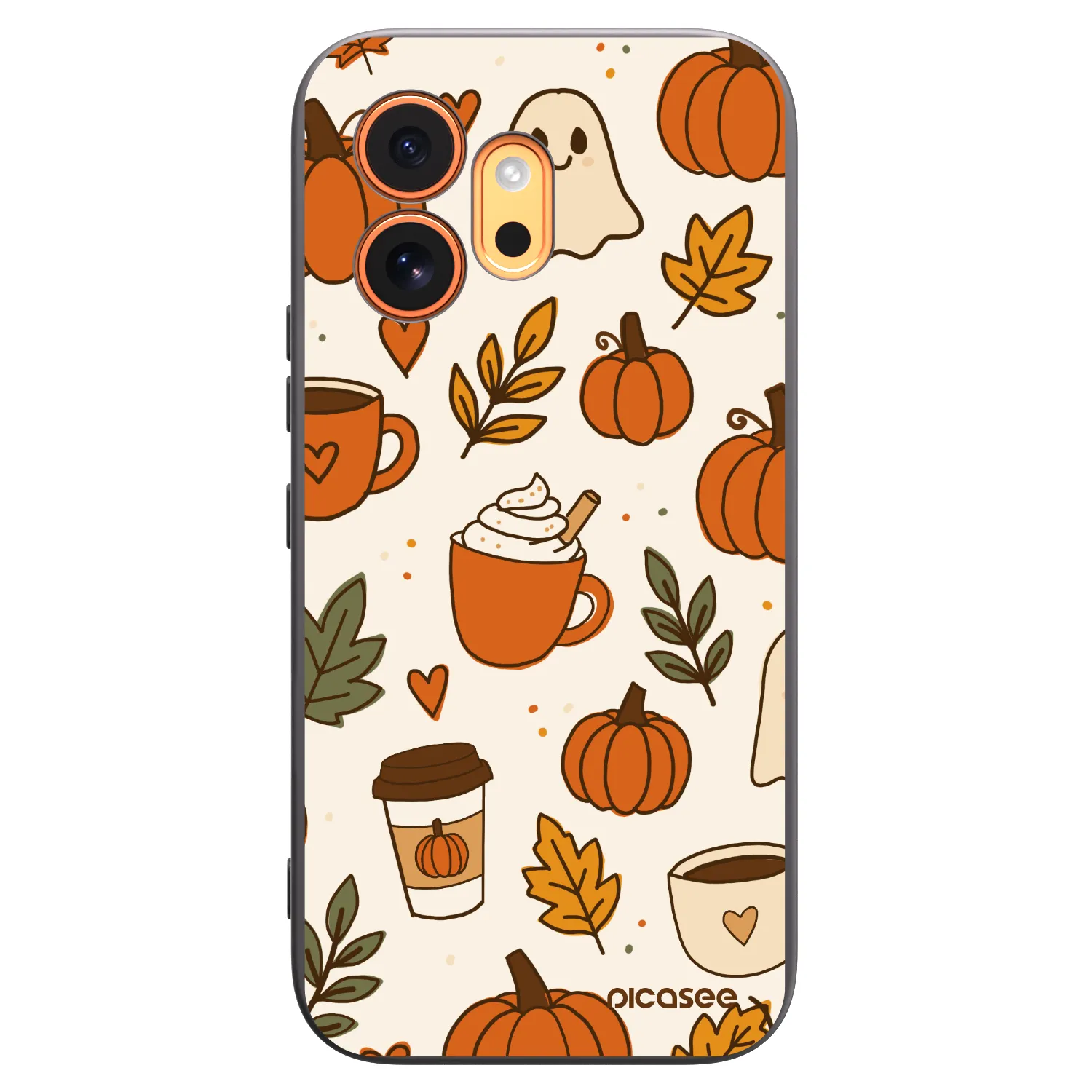 Picasee silikonowe czarne etui na Honor 600 - Fall vibes