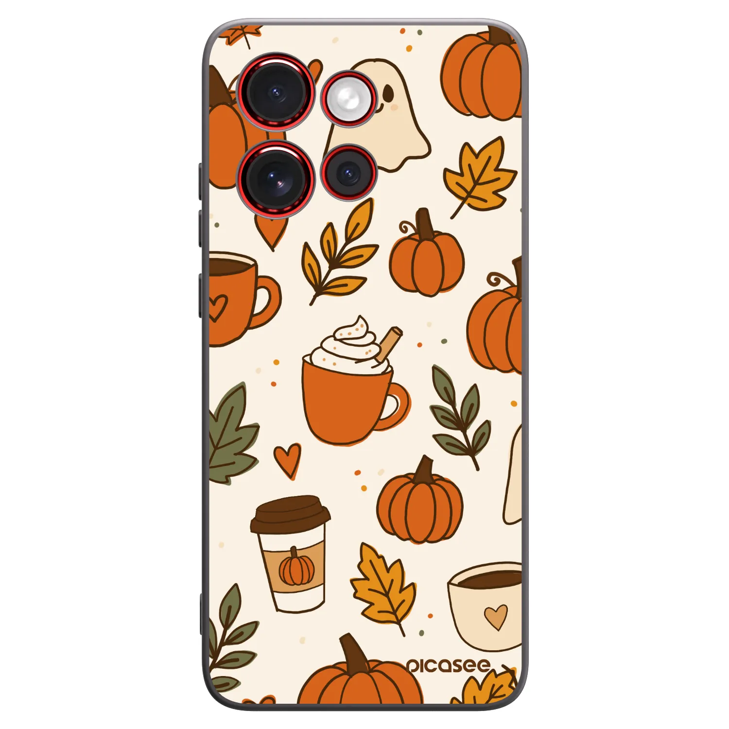 Picasee silikonowe czarne etui na Motorola Edge 60 Neo 5G - Fall vibes