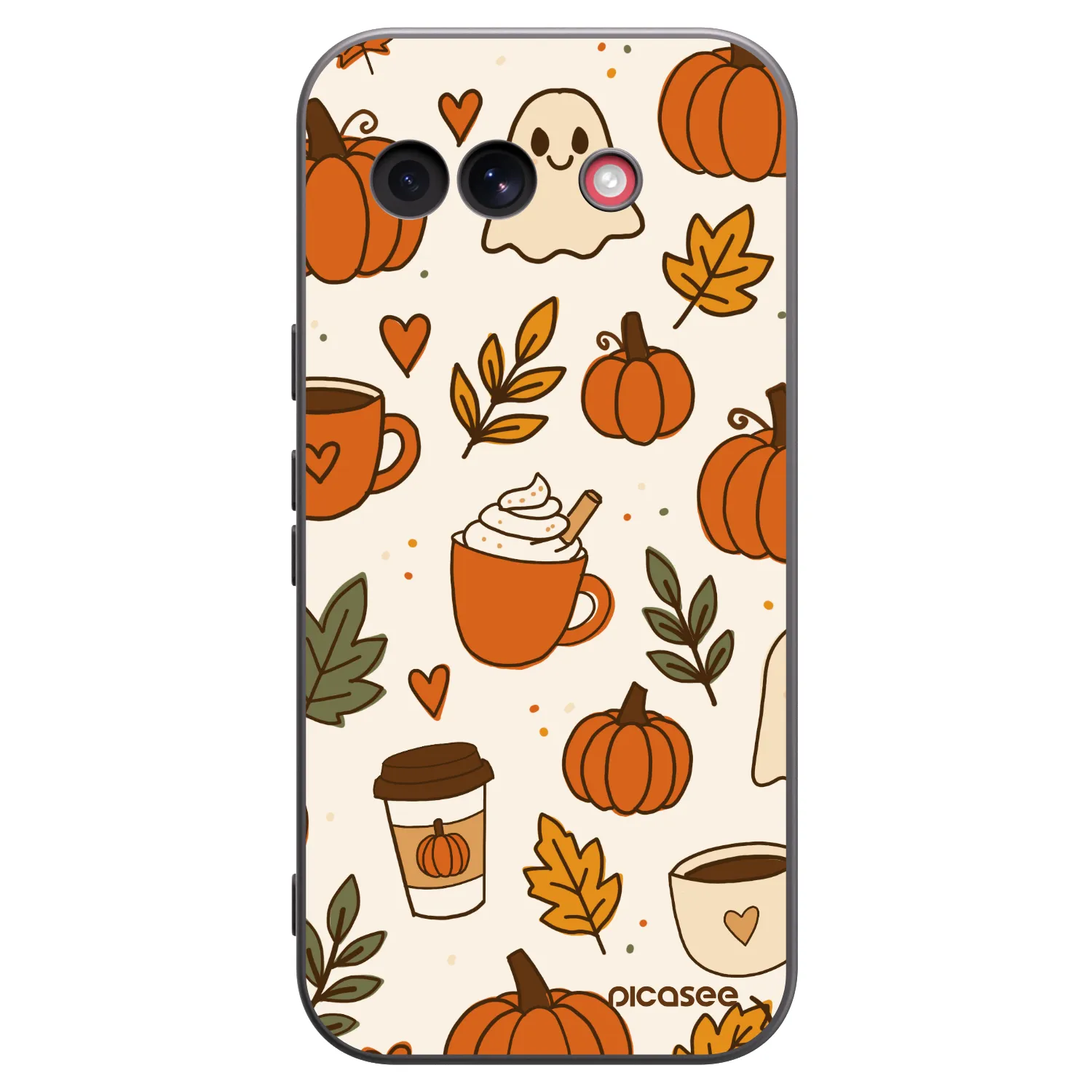 Picasee silikonowe czarne etui na Google Pixel 10a - Fall vibes