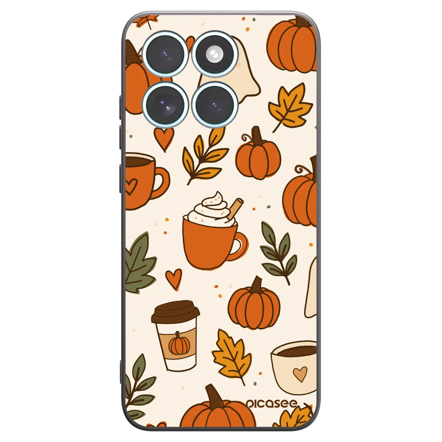 Picasee silikonowe czarne etui na Motorola Edge 70 Fusion - Fall vibes